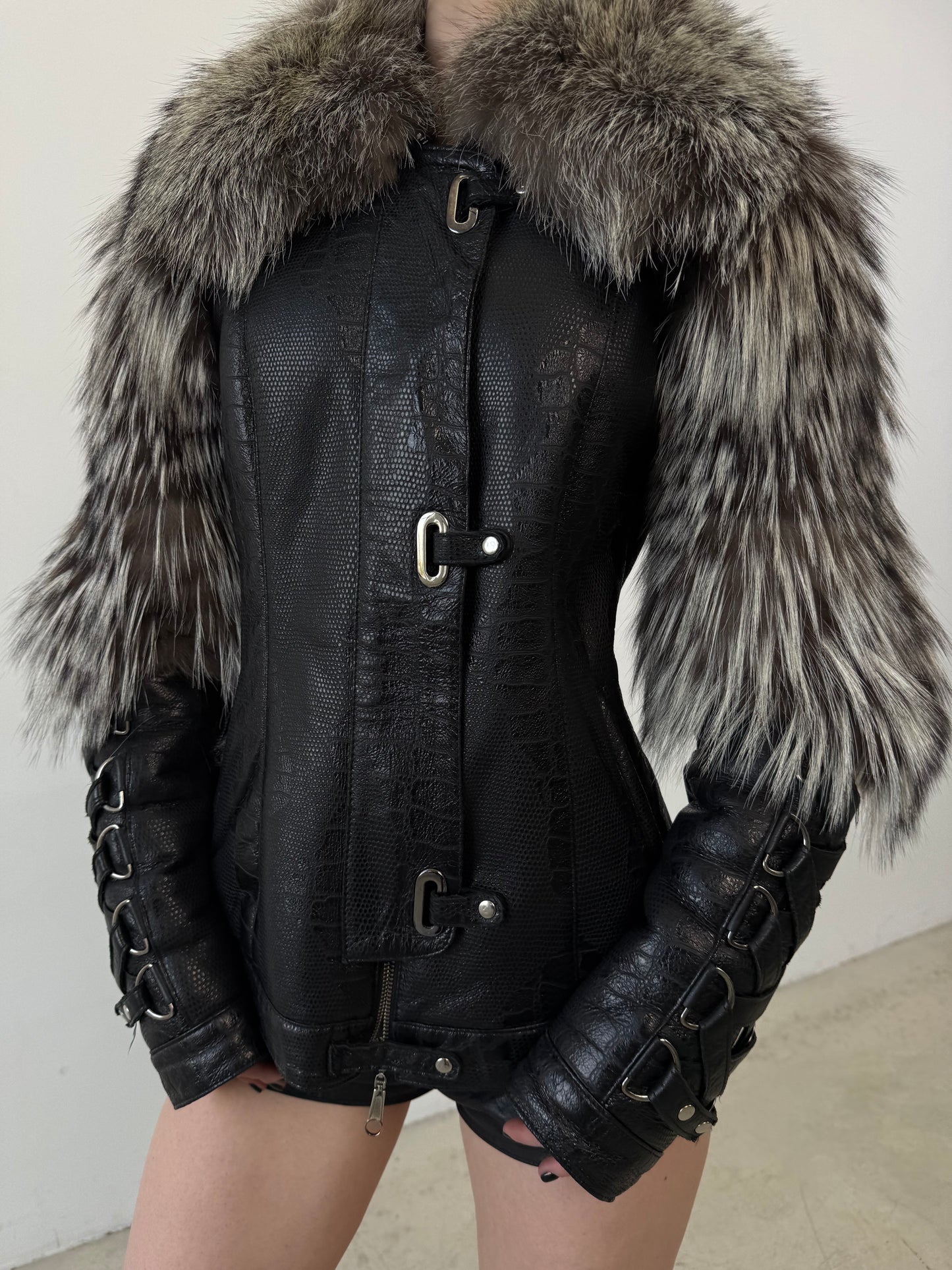 Vintage leather jacket TWINKLING GLOBAL