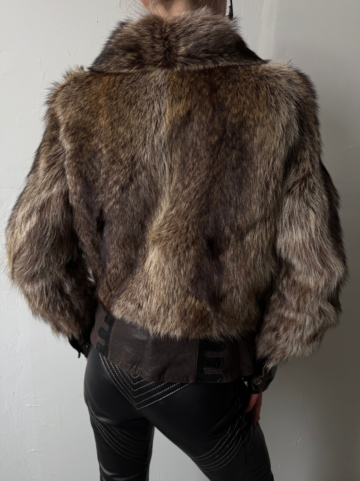 Vintage leather jacket TWINKLING GLOBAL