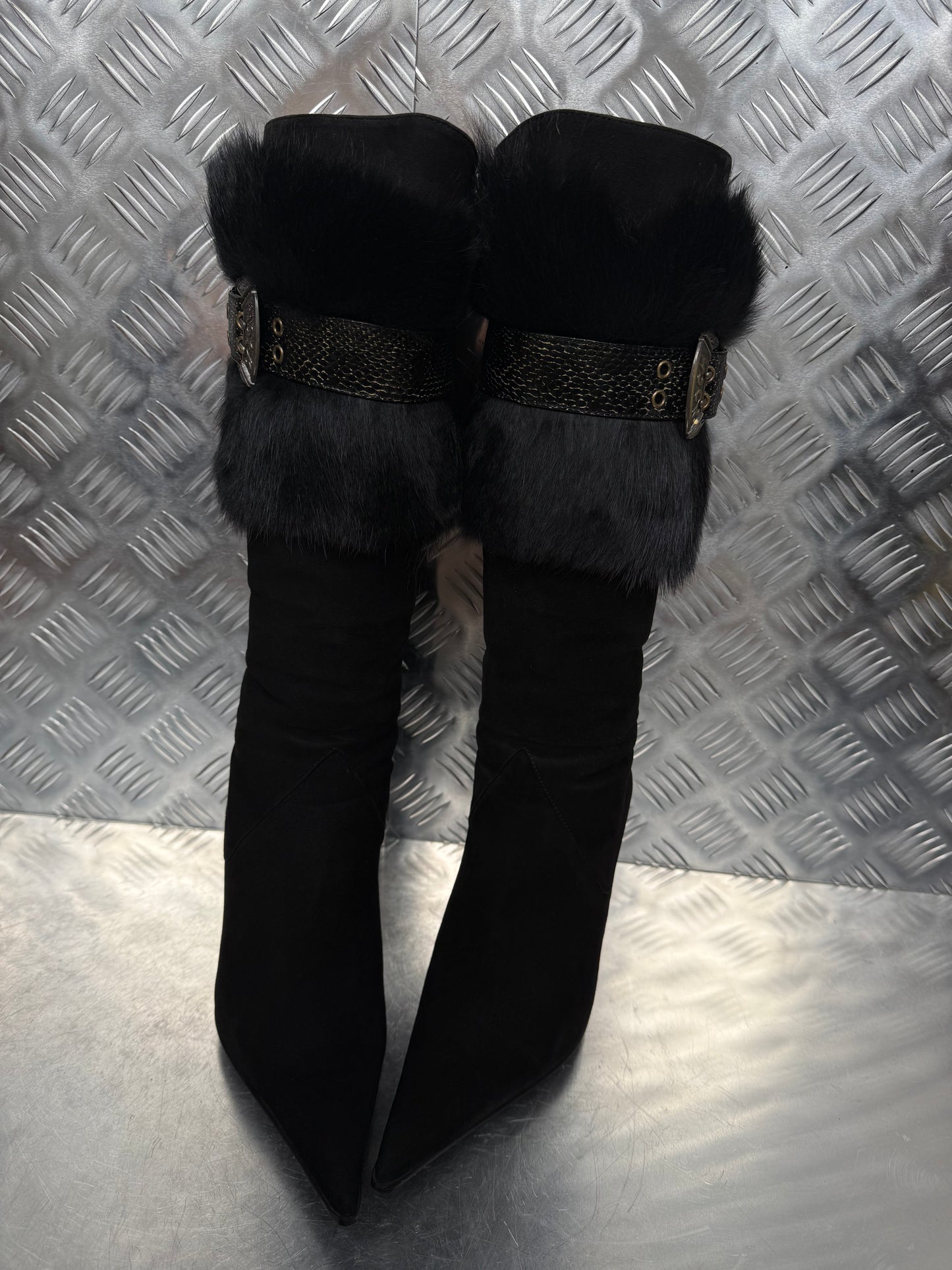 Vintage suede leather boots TWINKLING GLOBAL
