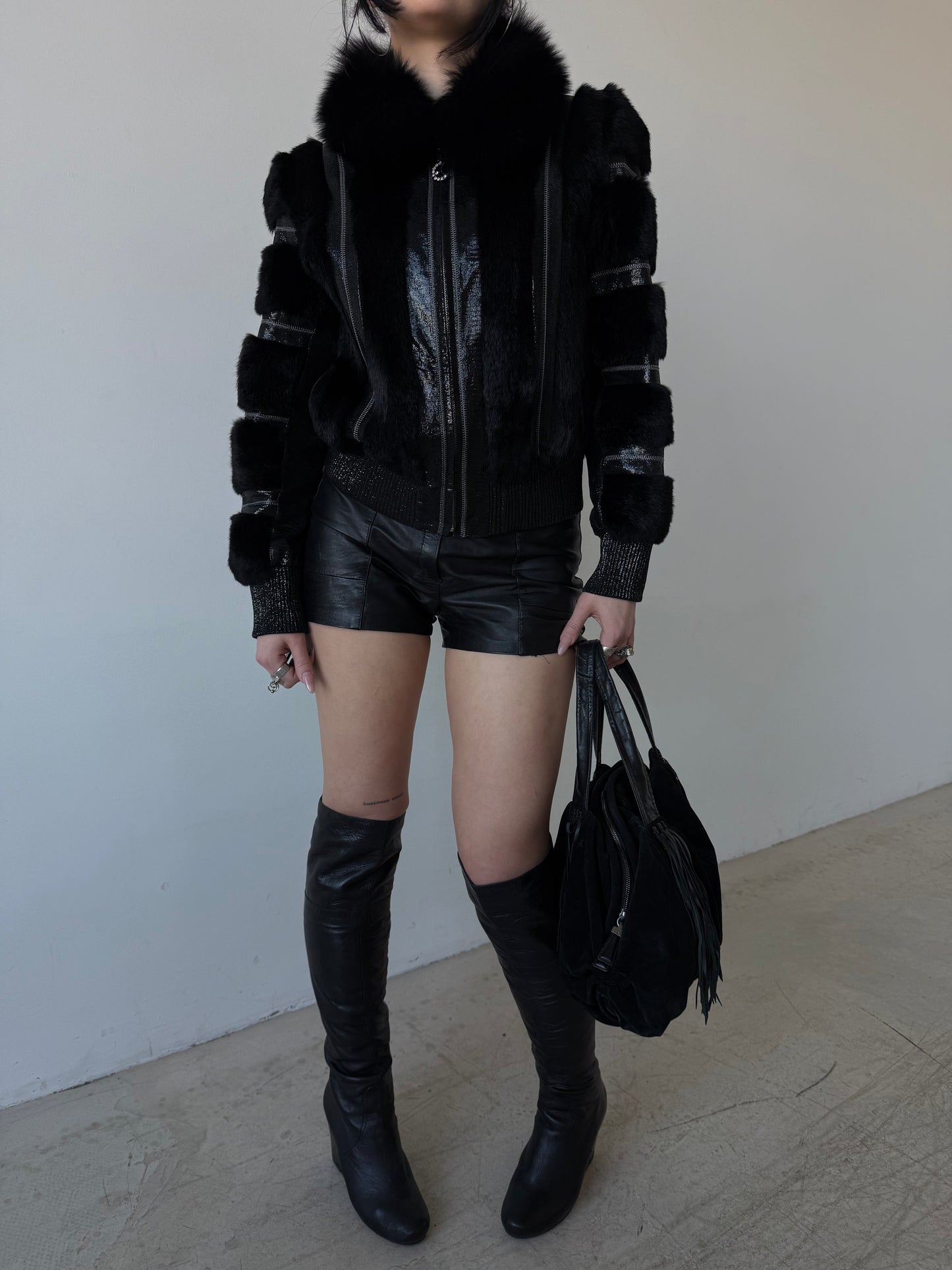 Vintage leather jacket TWINKLING GLOBAL