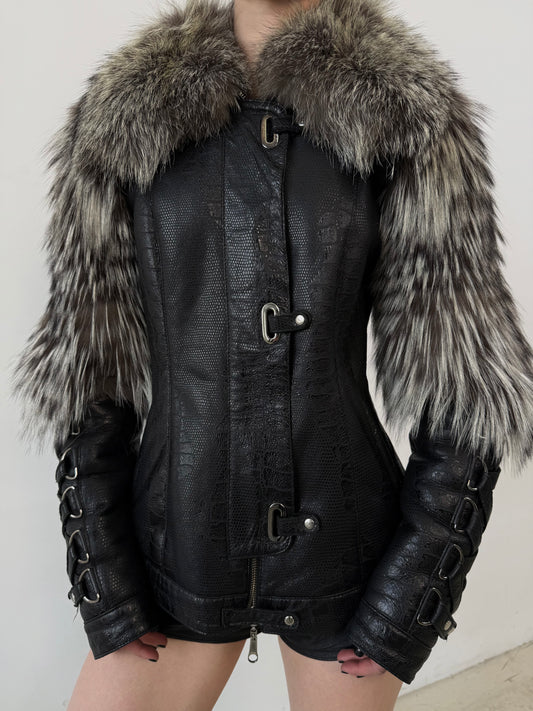 Vintage leather jacket TWINKLING GLOBAL