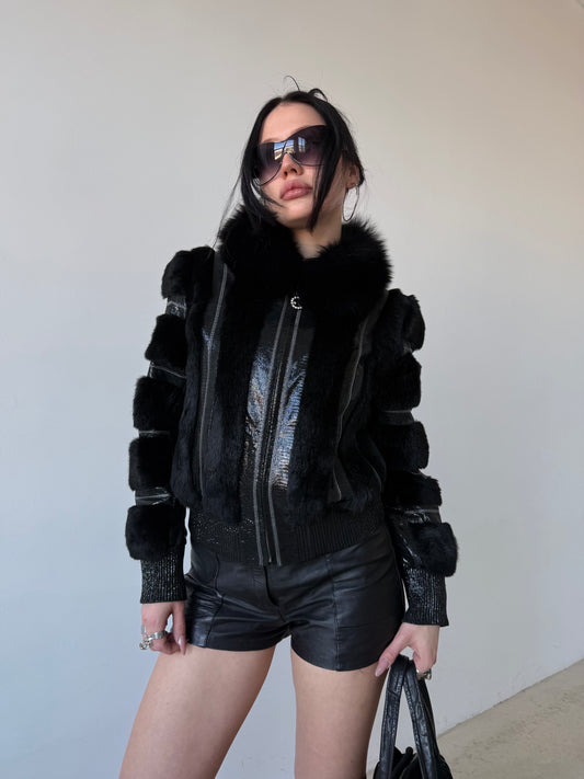 Vintage leather jacket TWINKLING GLOBAL
