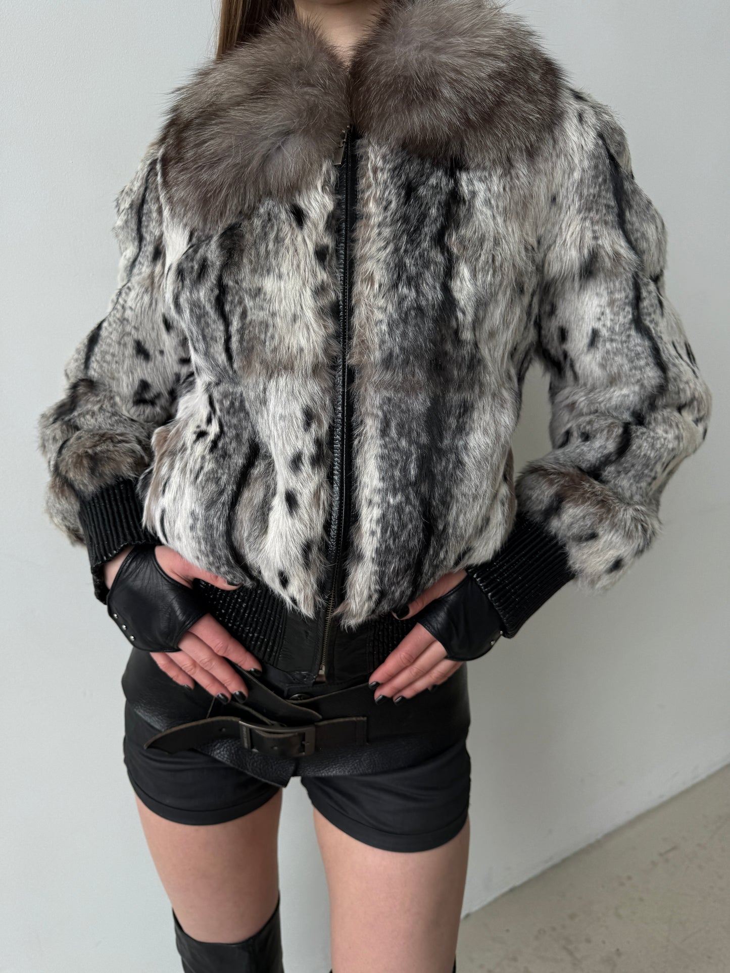 Vintage leather jacket TWINKLING GLOBAL