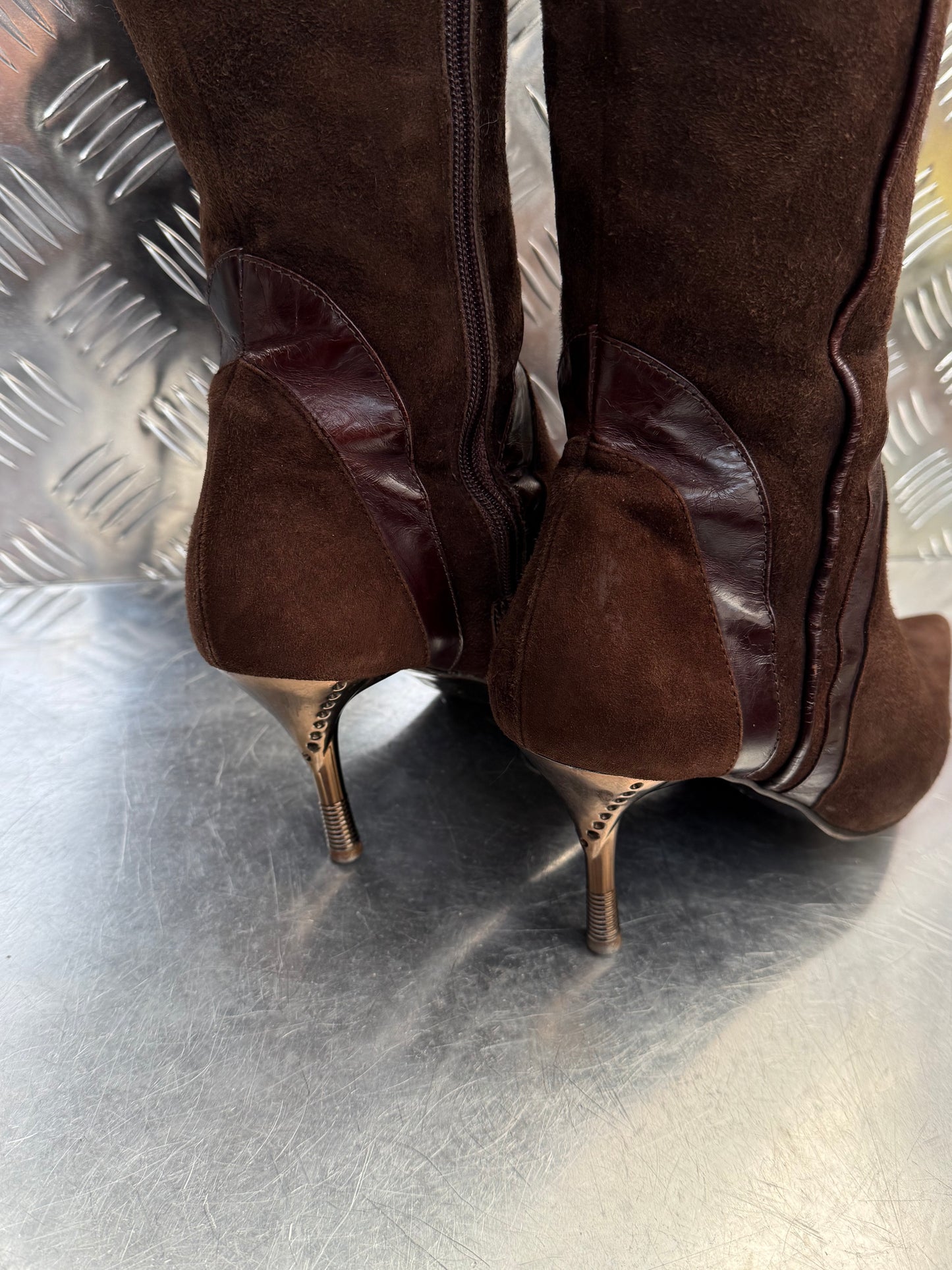 Vintage Italian suede leather boots TWINKLING GLOBAL