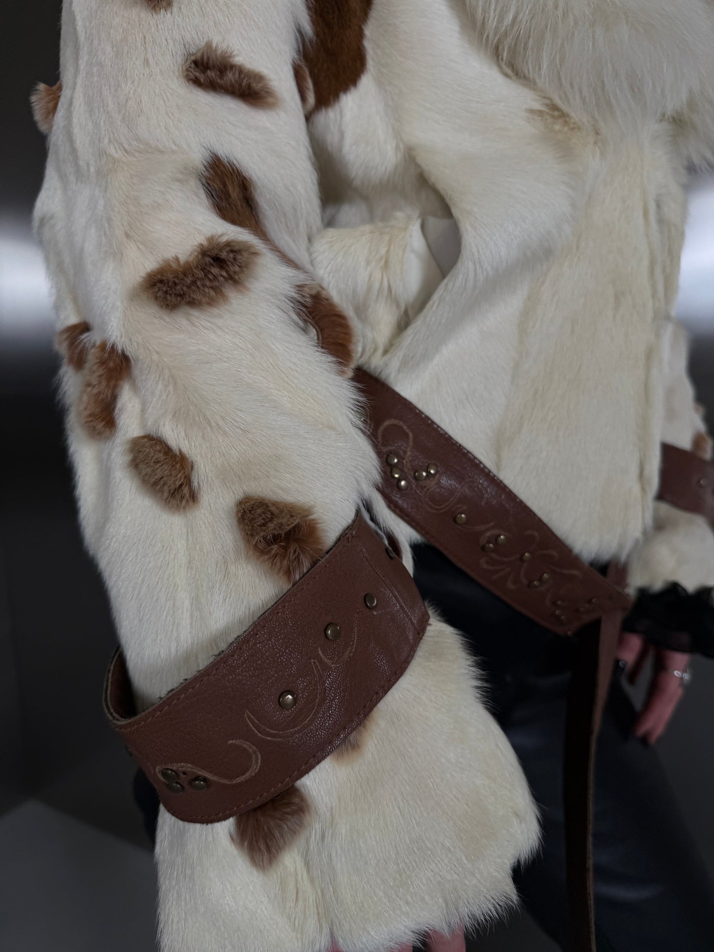 Vintage jacket with belt TWINKLING GLOBAL
