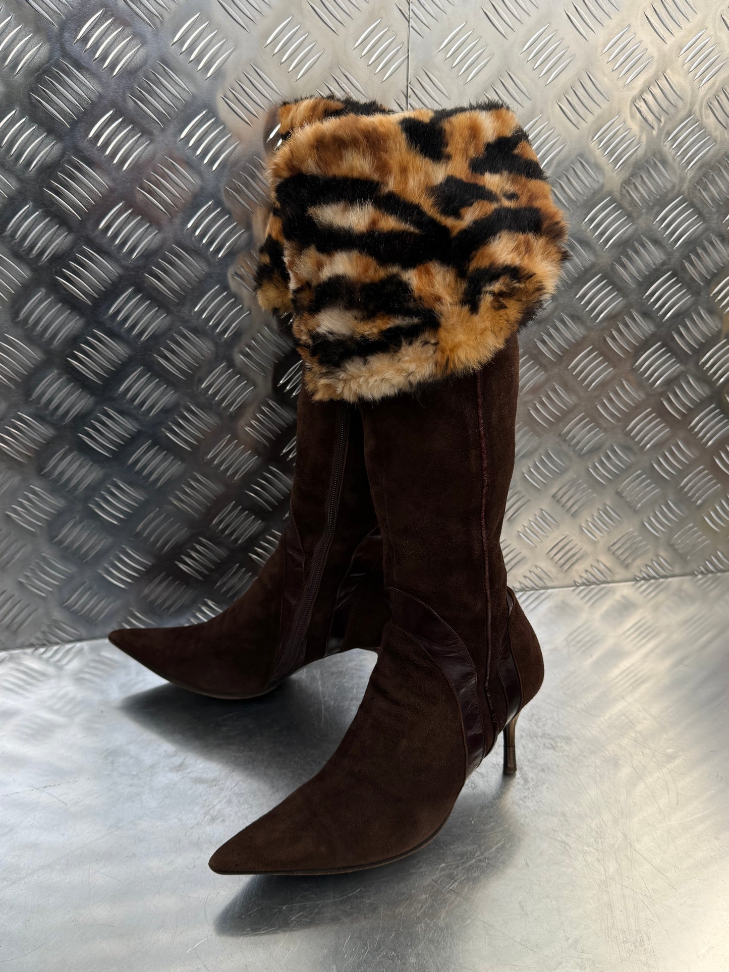 Vintage Italian suede leather boots TWINKLING GLOBAL