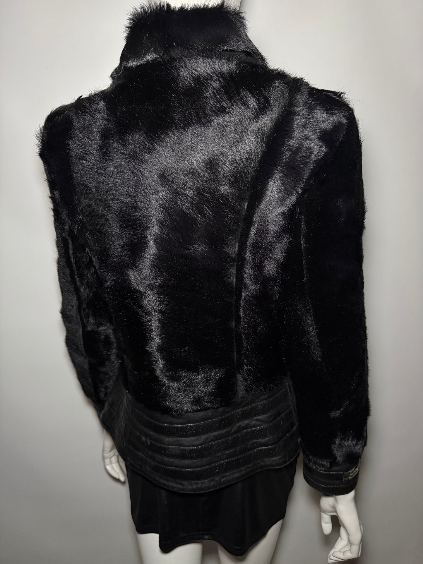 Vintage Black Leather Jacket TWINKLING GLOBAL