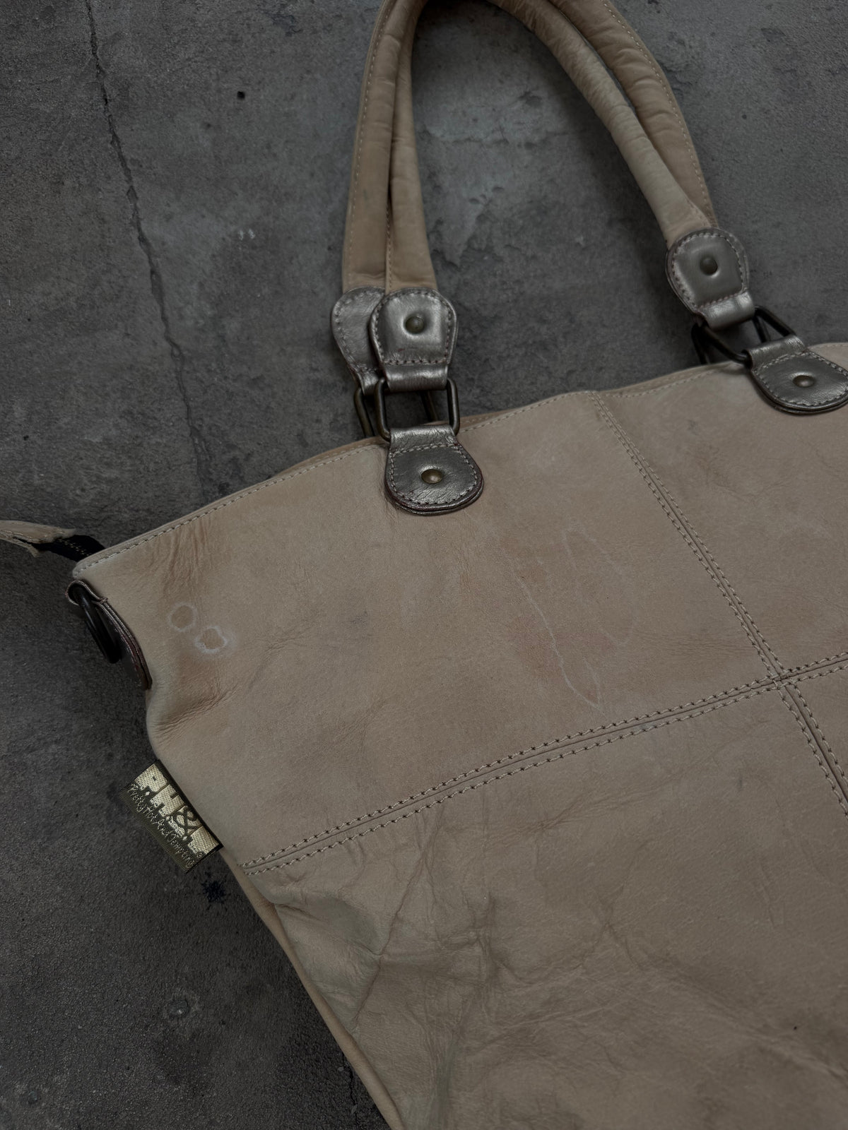 Vintage suede leather bag TWINKLING GLOBAL