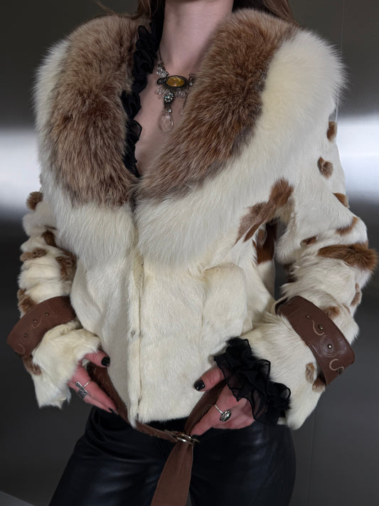 Vintage jacket with belt TWINKLING GLOBAL