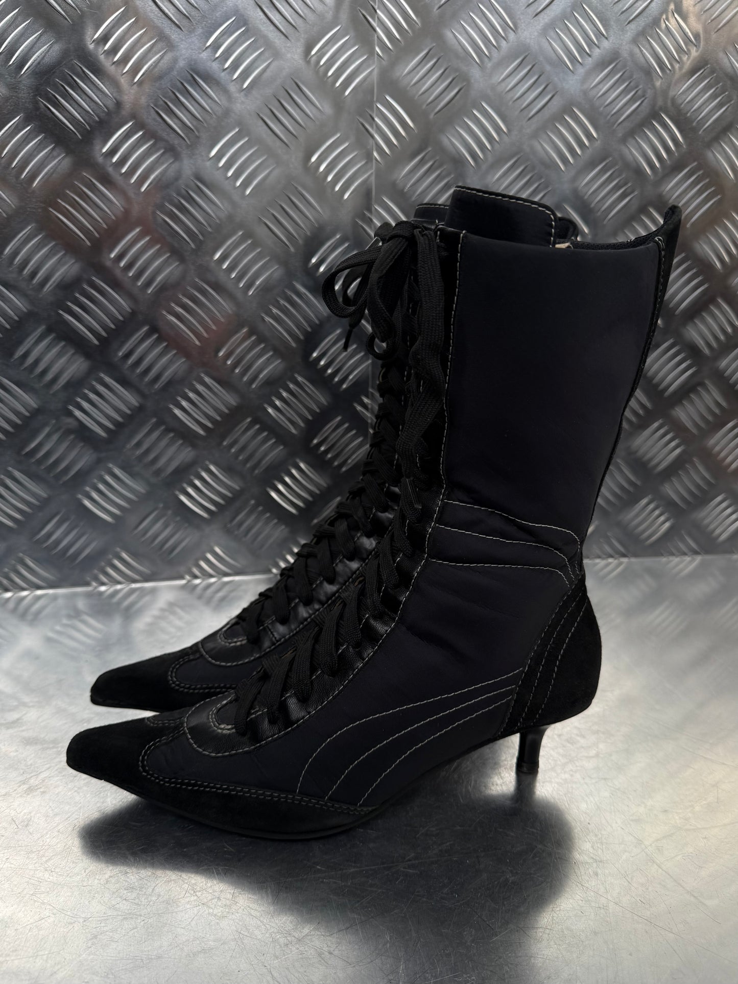 Vintage Fornarina moto lace-up boots TWINKLING GLOBAL