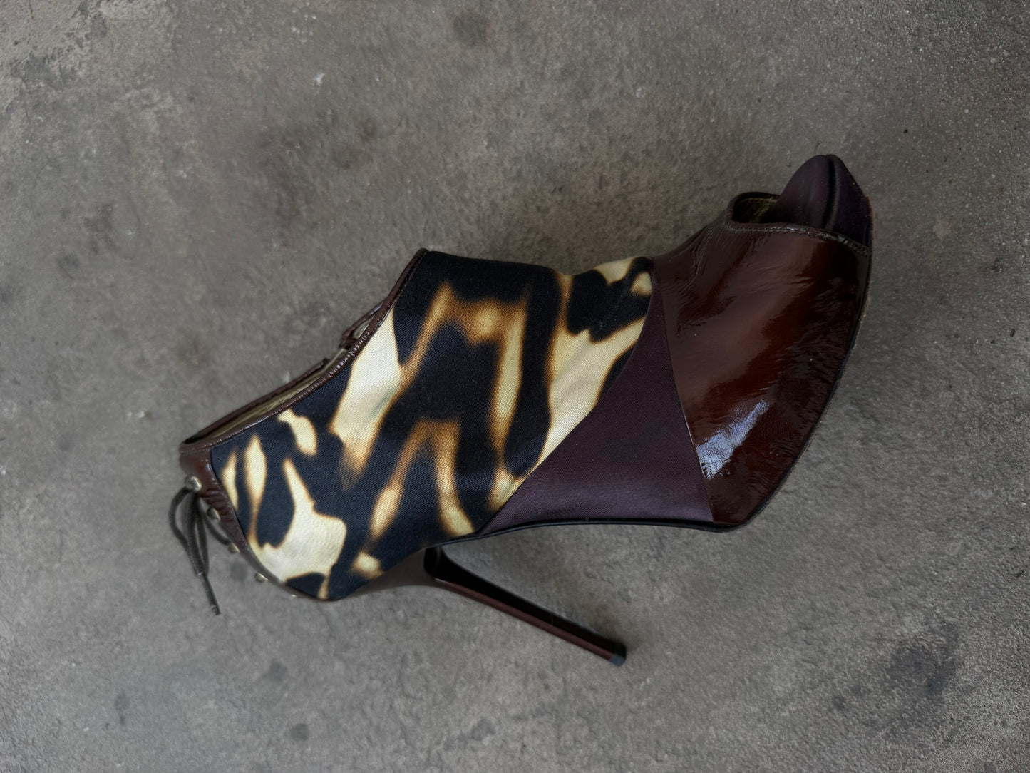 Just Cavalli textile peep-toe ankle boots TWINKLING GLOBAL