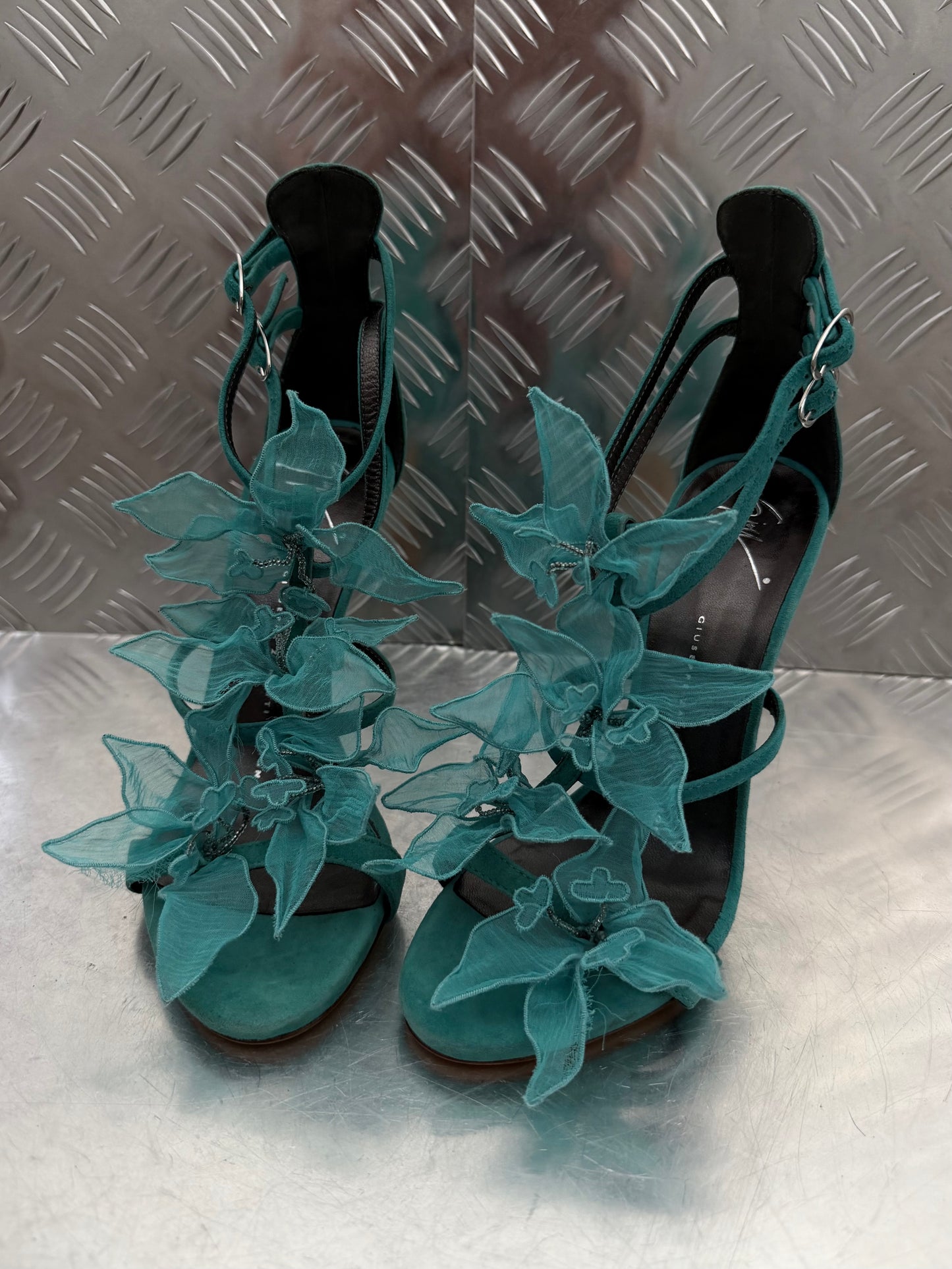Vintage Giuseppe Zanotti floral heels TWINKLING GLOBAL