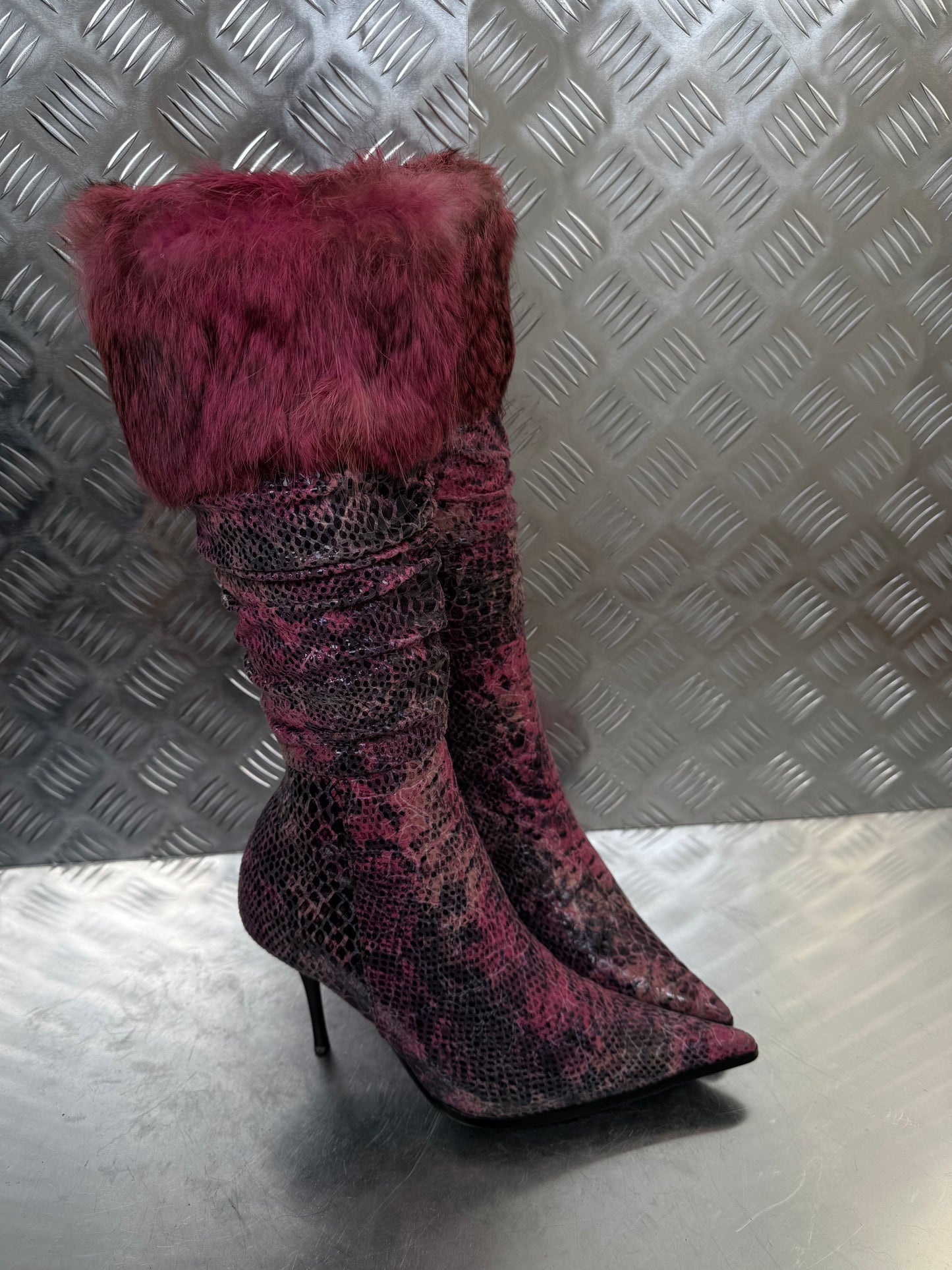 Vintage Italy leather boots Twinkling Global