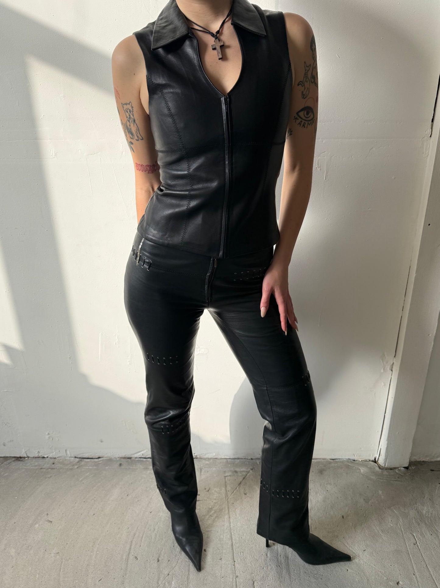 Vintage leather pants TWINKLING GLOBAL