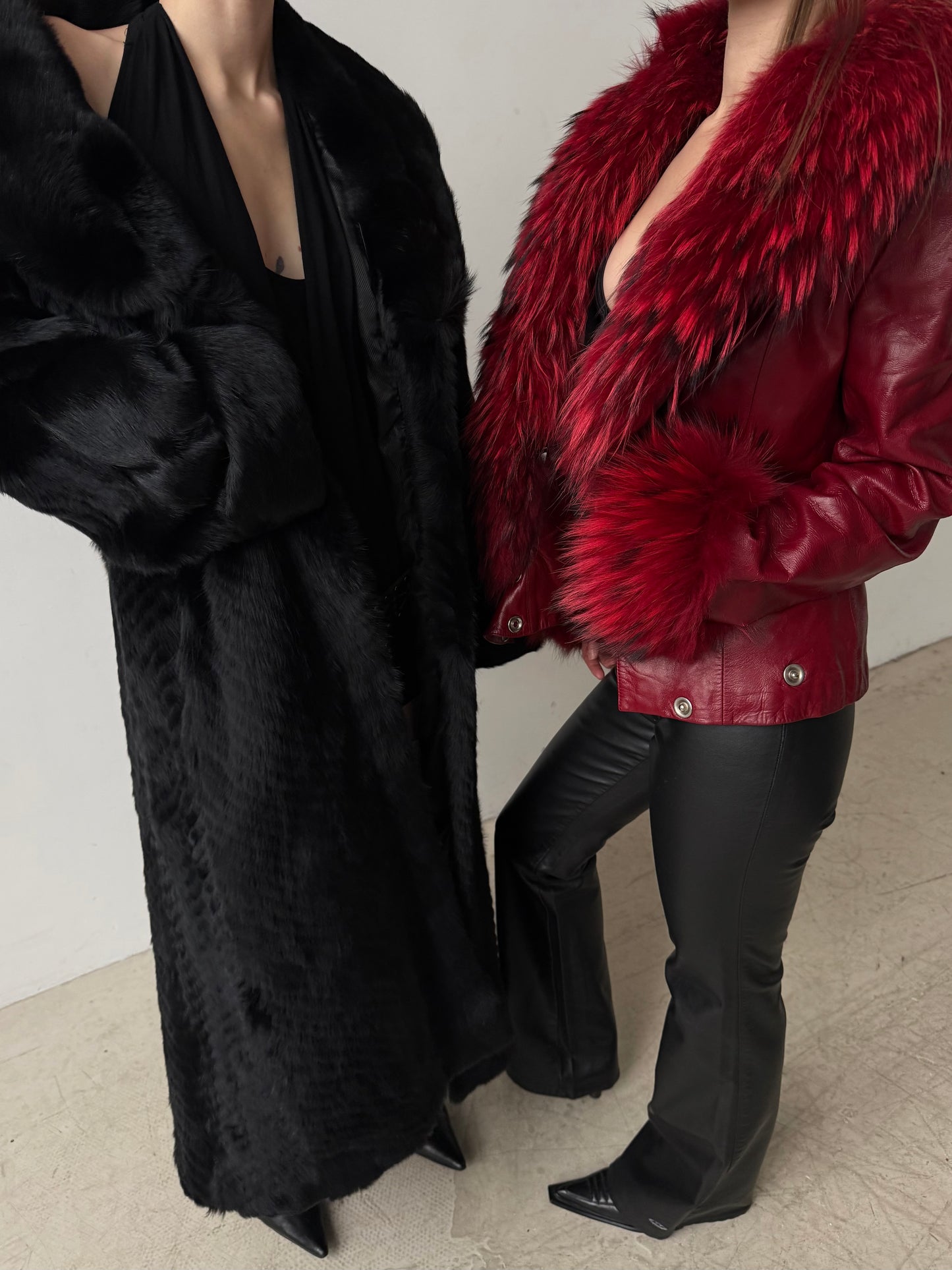 Vintage red leather jacket