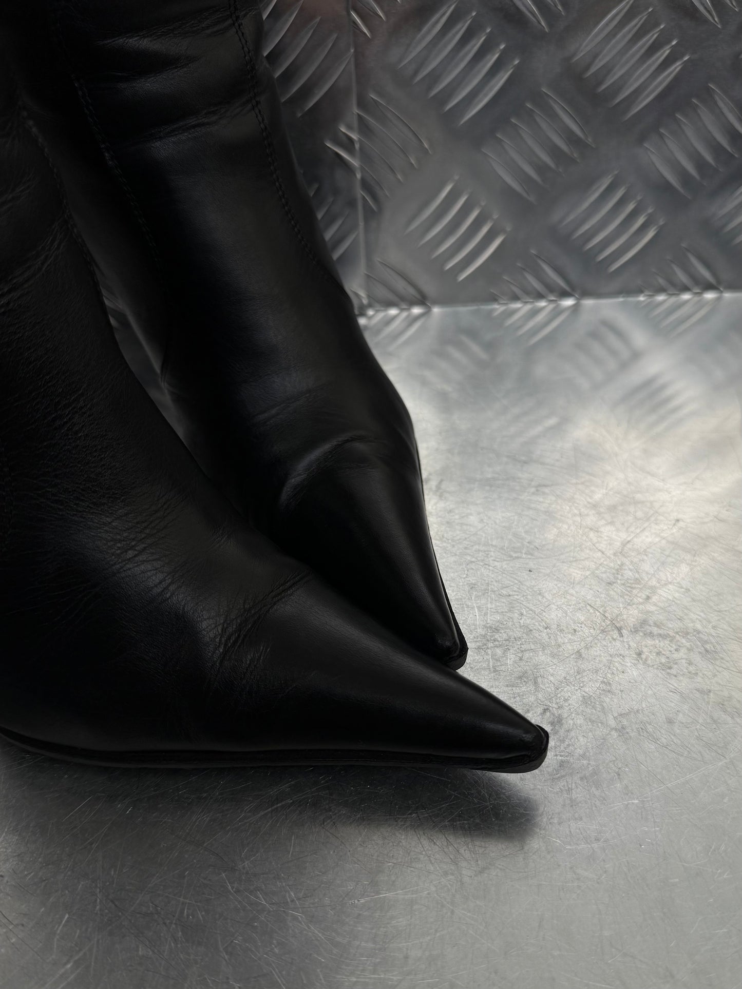 Vintage leather buckle boots TWINKLING GLOBAL