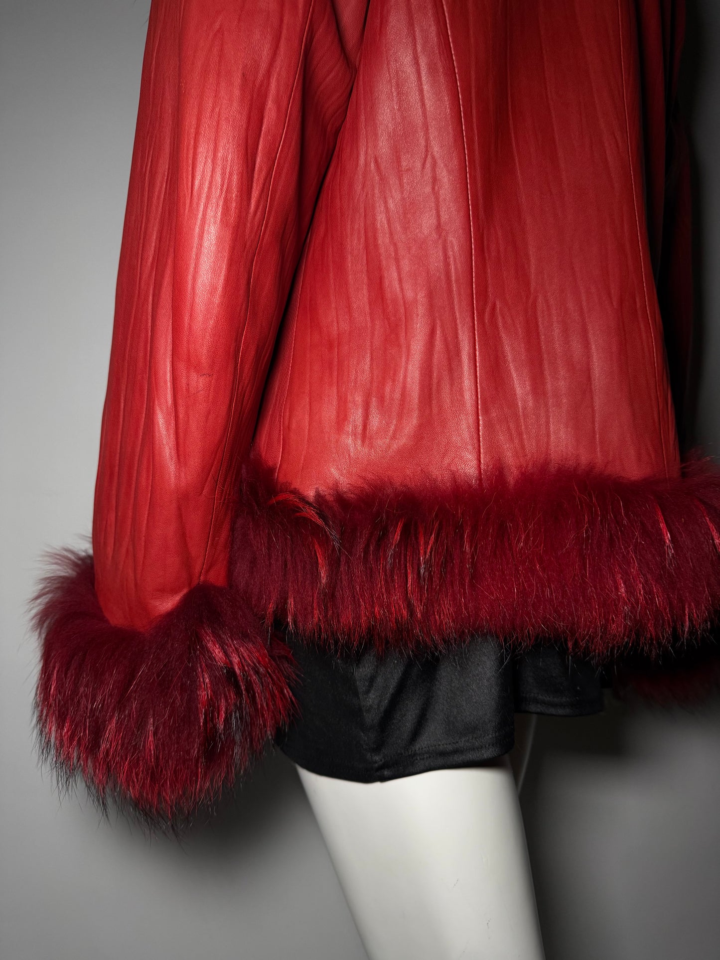 Vintage red leather jacket Twinkling Global