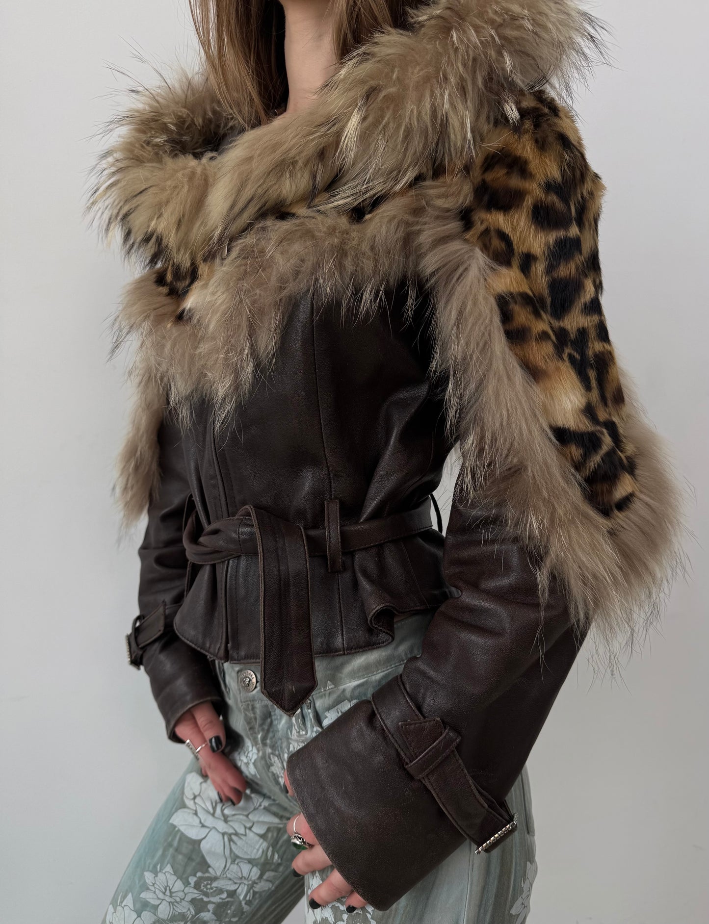 Vintage leather jacket TWINKLING GLOBAL