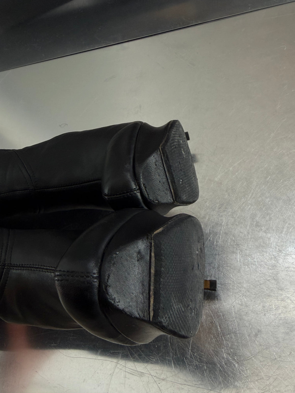 Vintage black leather platform boots TWINKLING GLOBAL