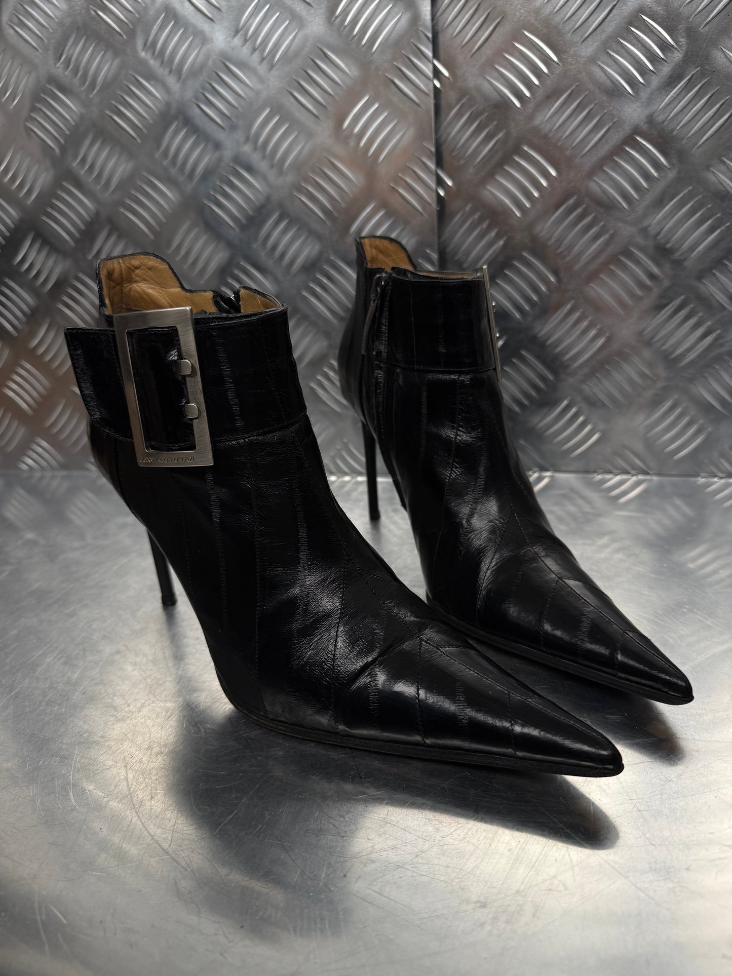 Vintage leather ankle boots Gianmarco Lorenzi TWINKLING GLOBAL