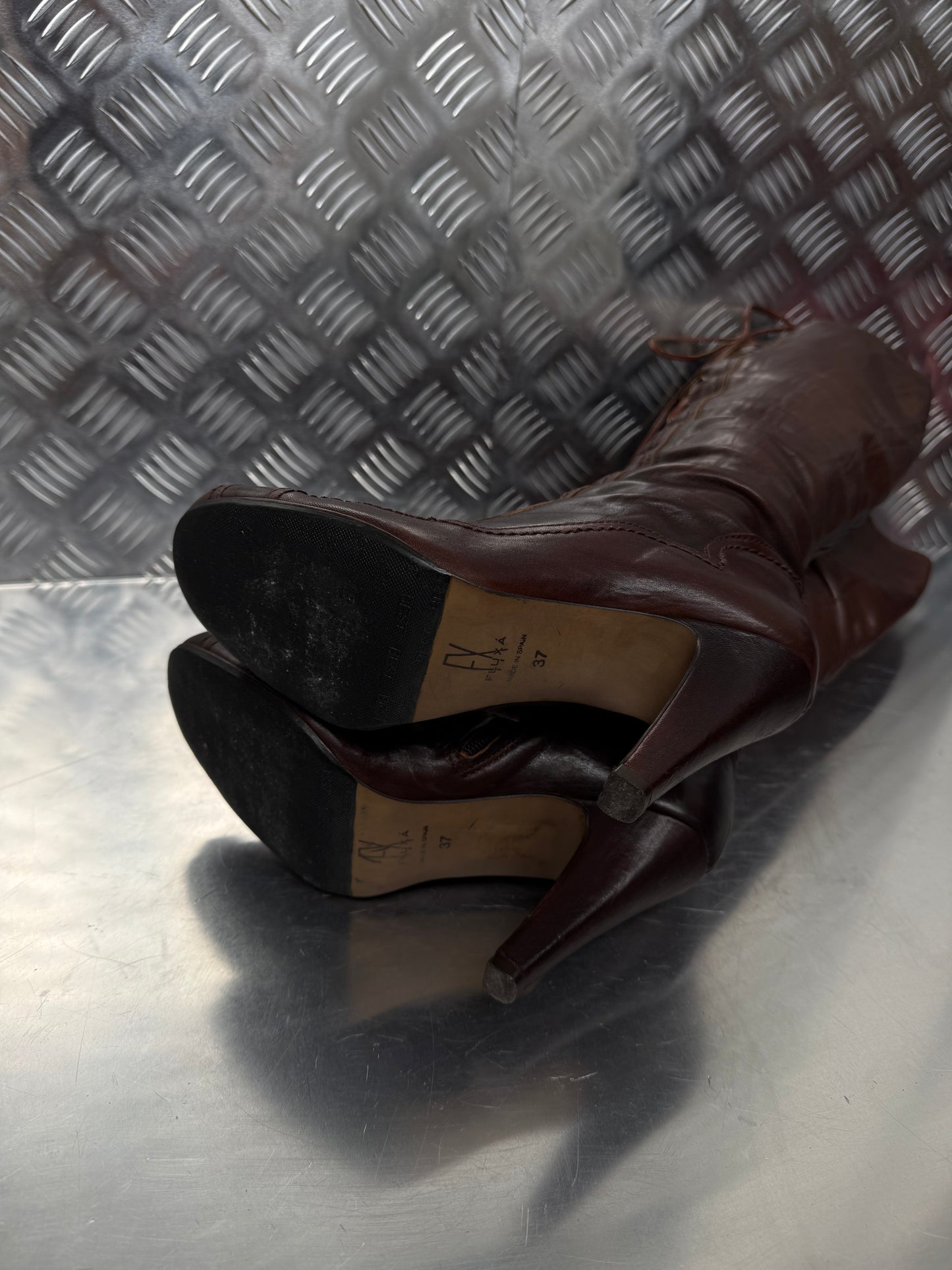 Vintage lace-up leather boots TWINKLING GLOBAL