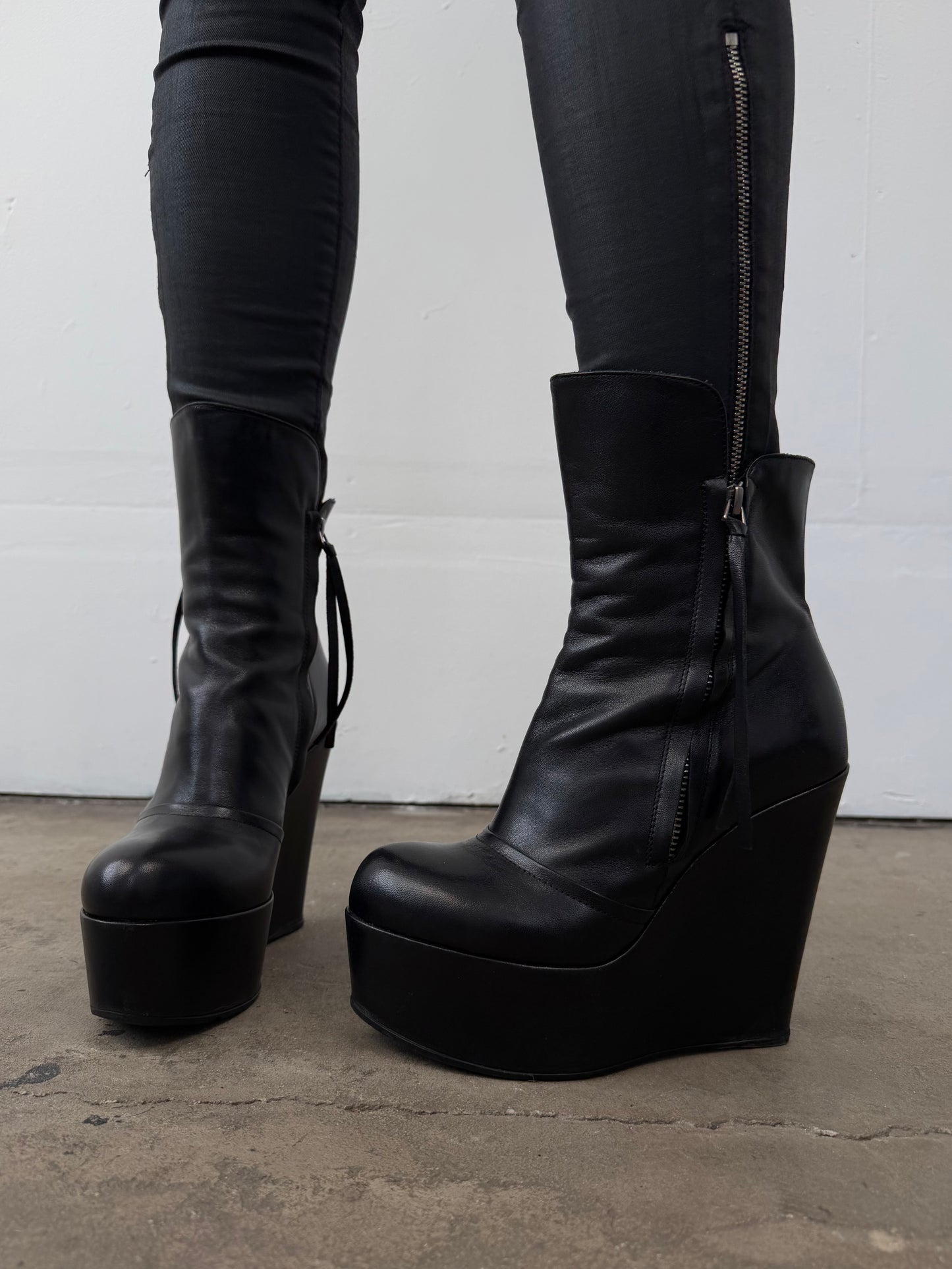 Bruno Bordese leather platform boots TWINKLING GLOBAL