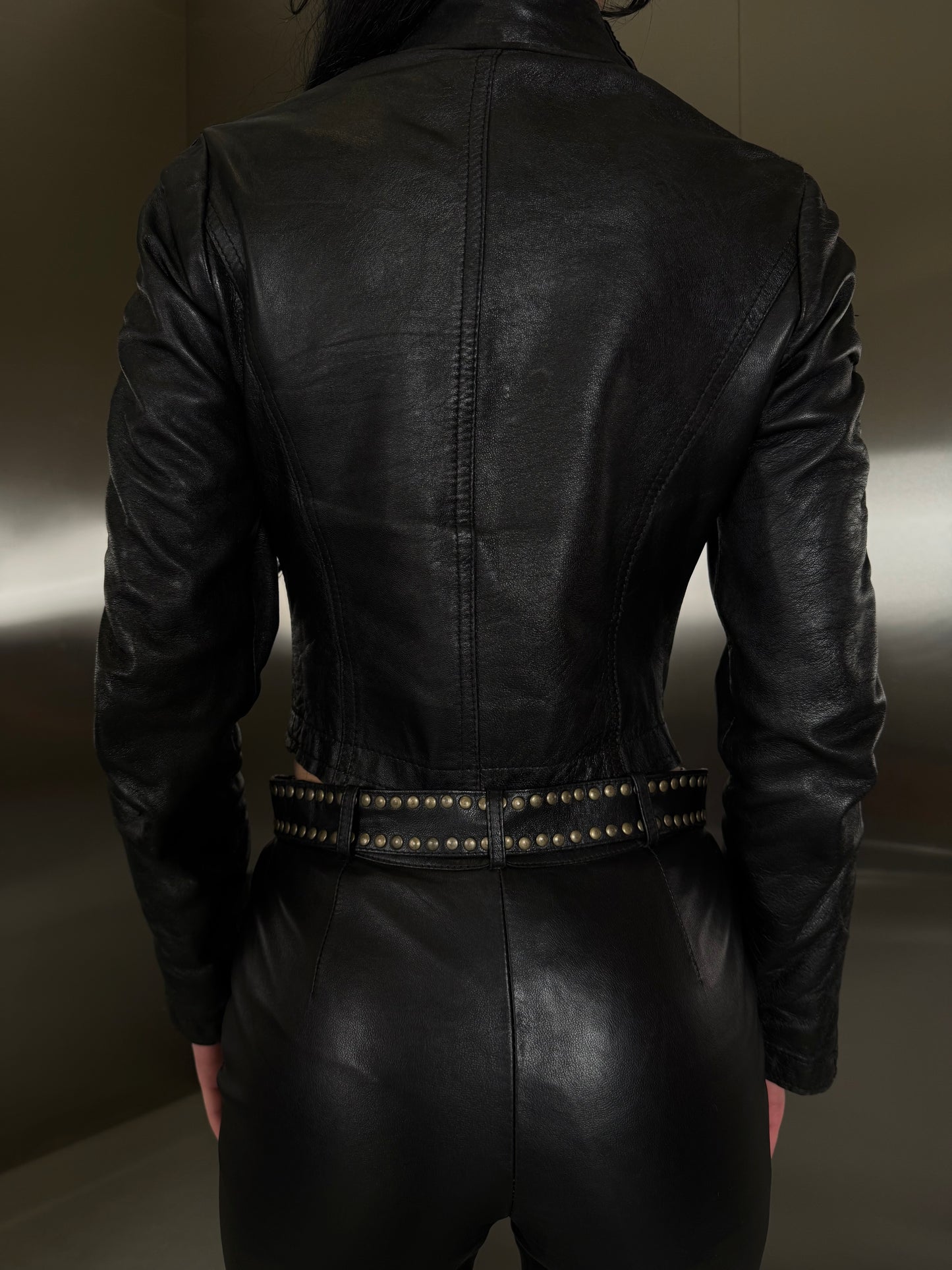 Vintage leather jacket TWINKLING GLOBAL