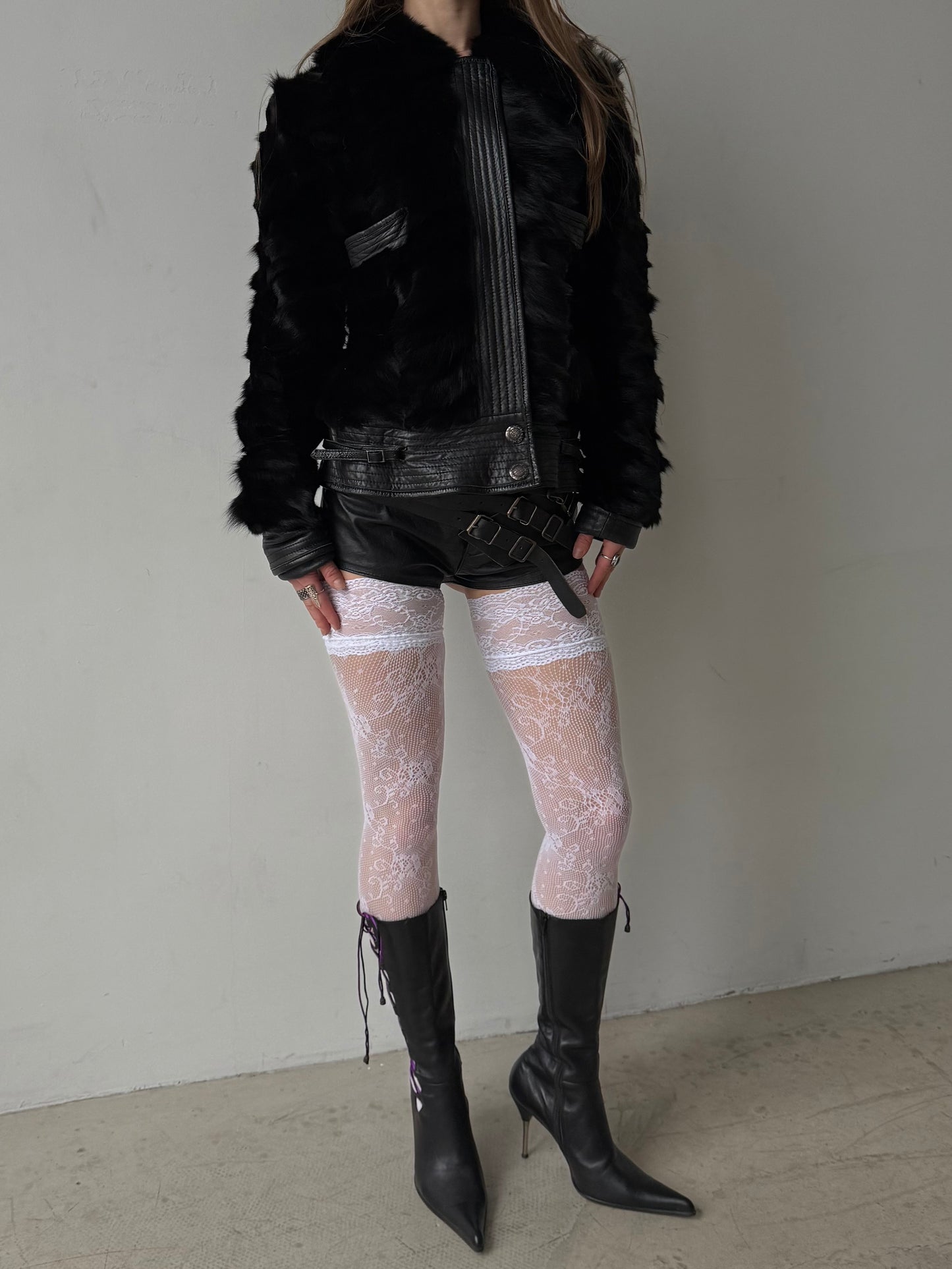 Vintage leather jacket TWINKLING GLOBAL