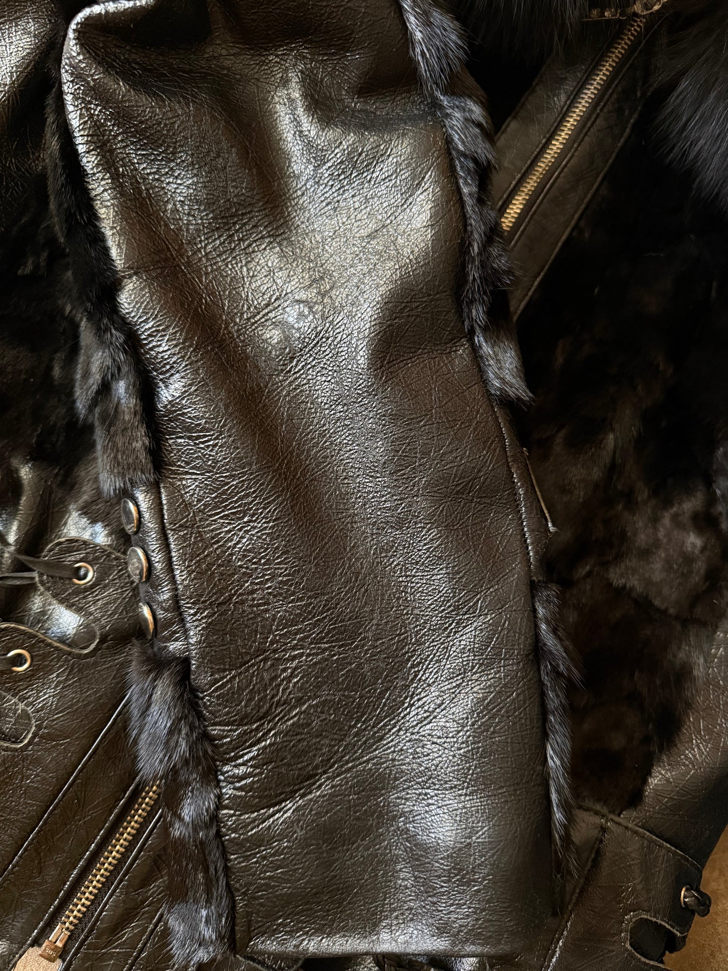 Vintage Leather Jacket TWINKLING GLOBAL