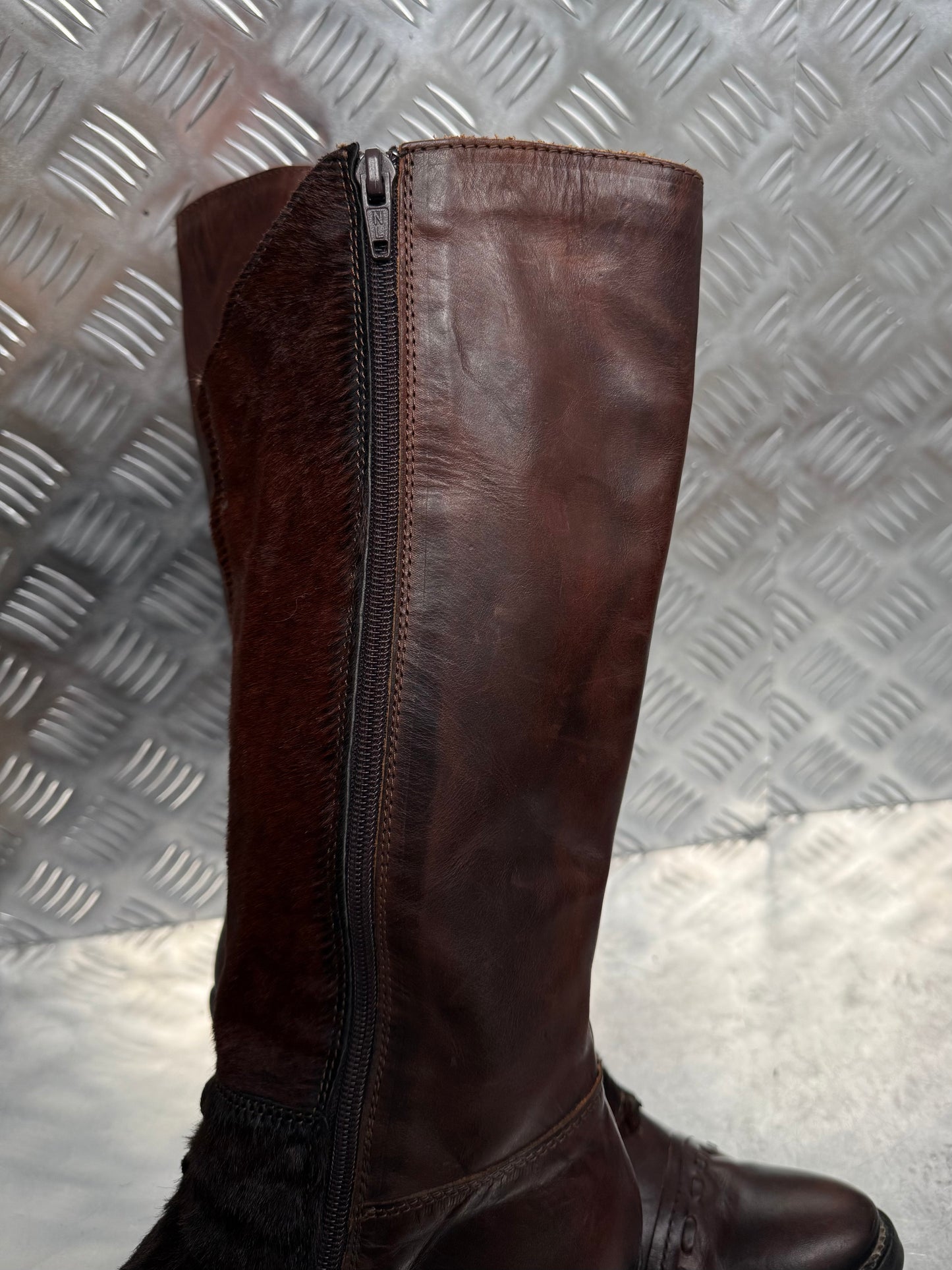 Vintage Italian leather cowboy boots TWINKLING GLOBAL