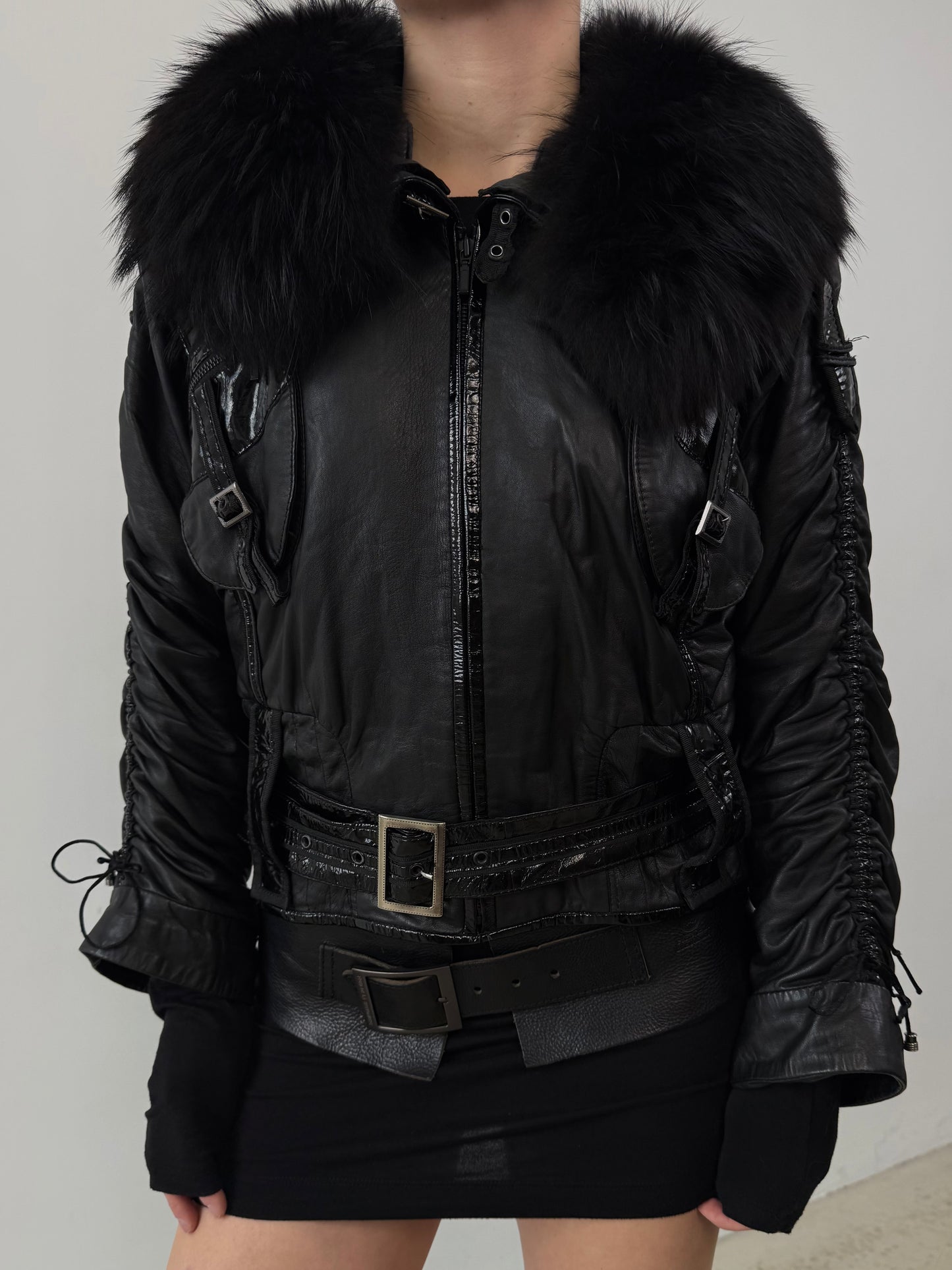 Vintage leather jacket TWINKLING GLOBAL