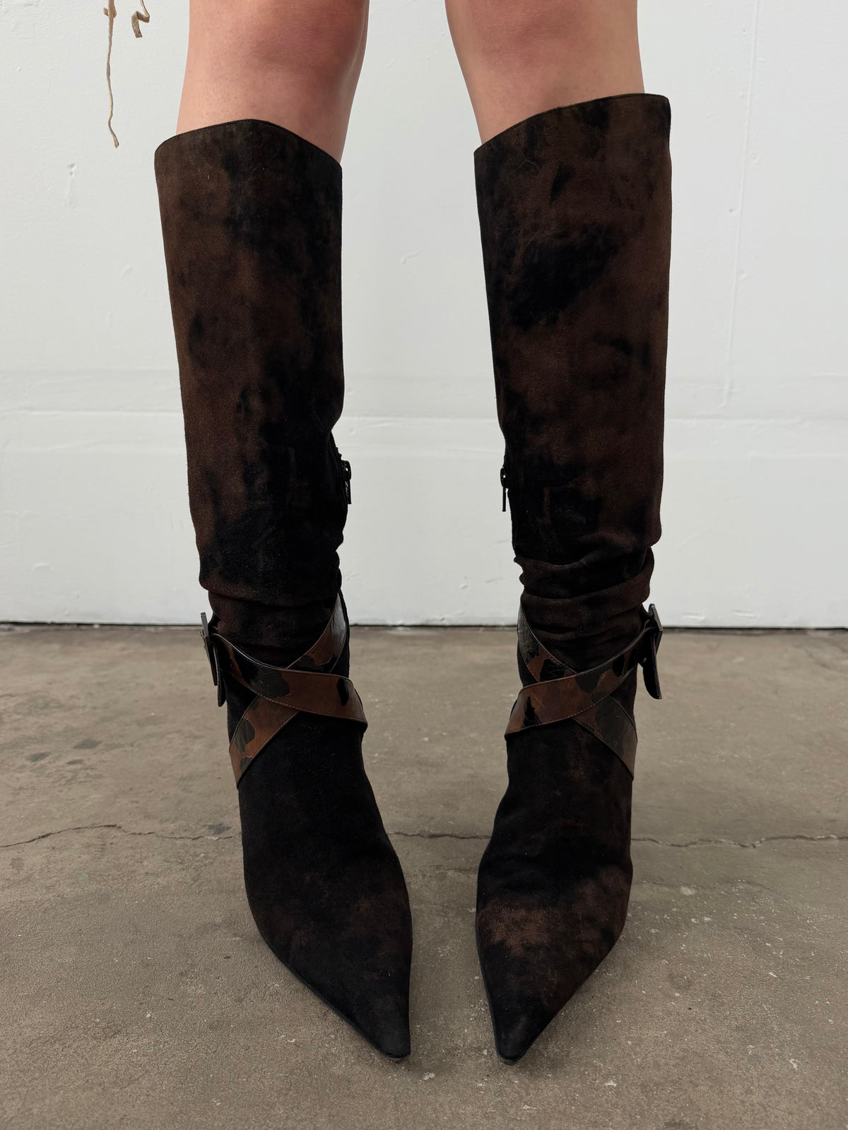 Vintage Loretta Pettinari pointed suede boots TWINKLING GLOBAL
