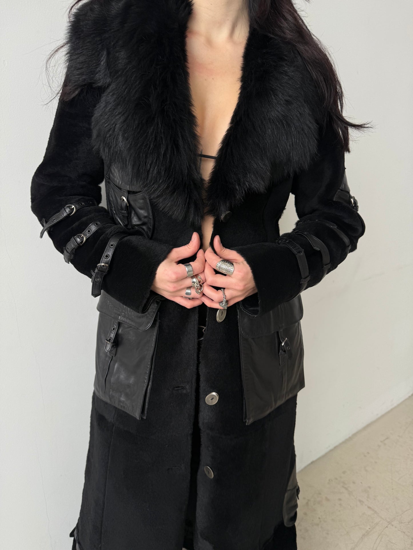 Vintage leather coat TWINKLING GLOBAL