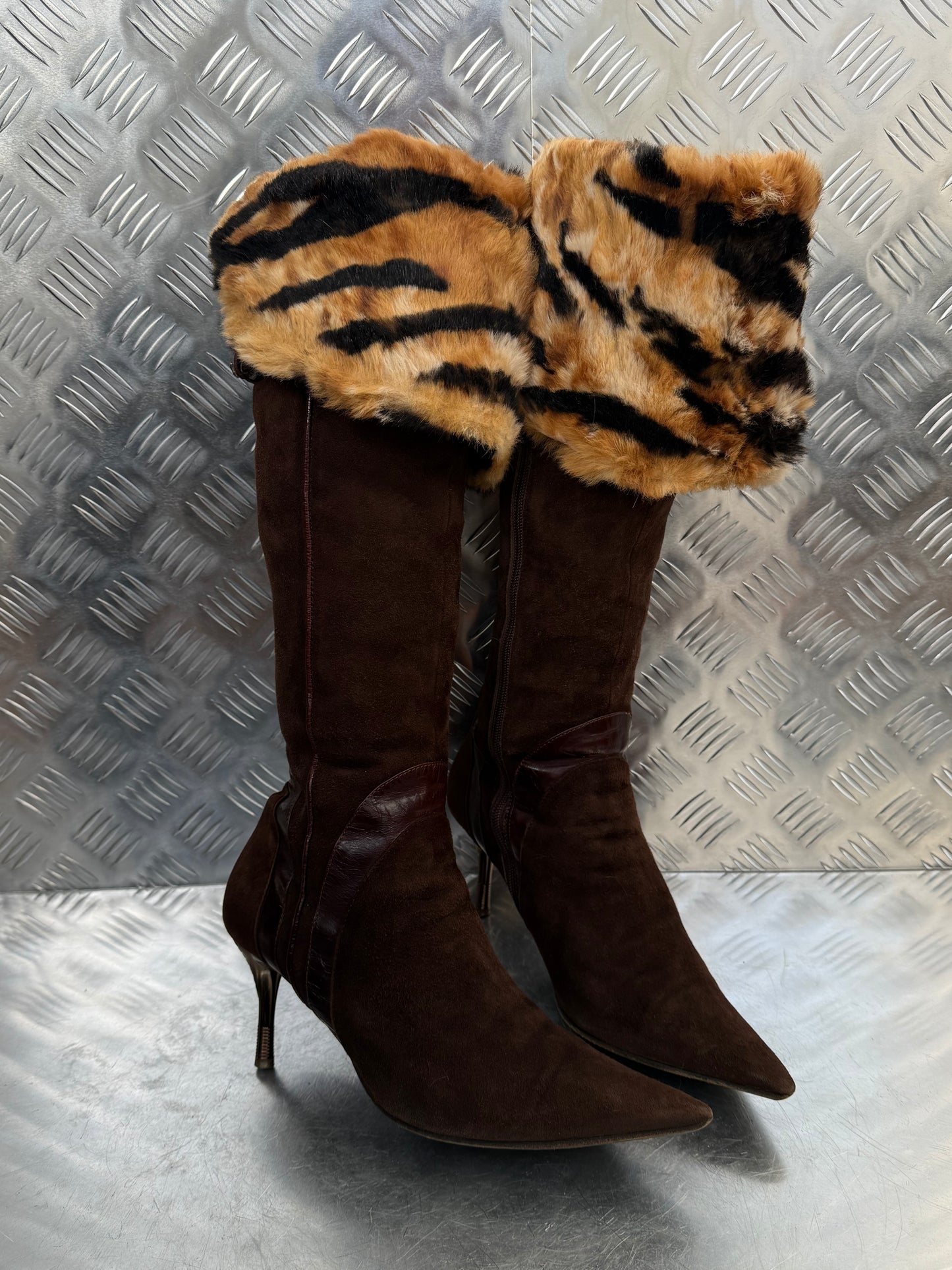 Vintage Italian suede leather boots TWINKLING GLOBAL