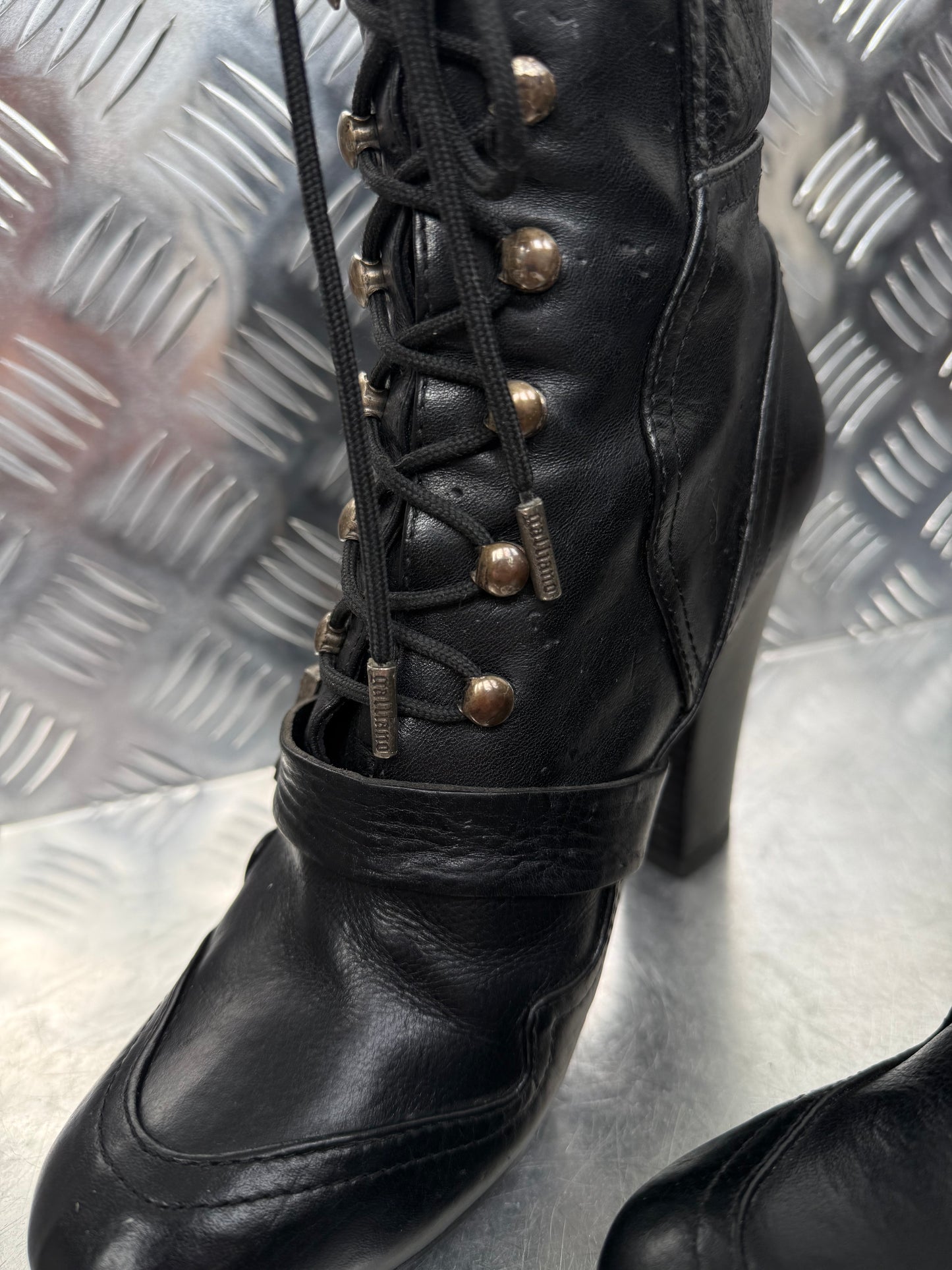 Vintage John Galliano leather boots TWINKLING GLOBAL