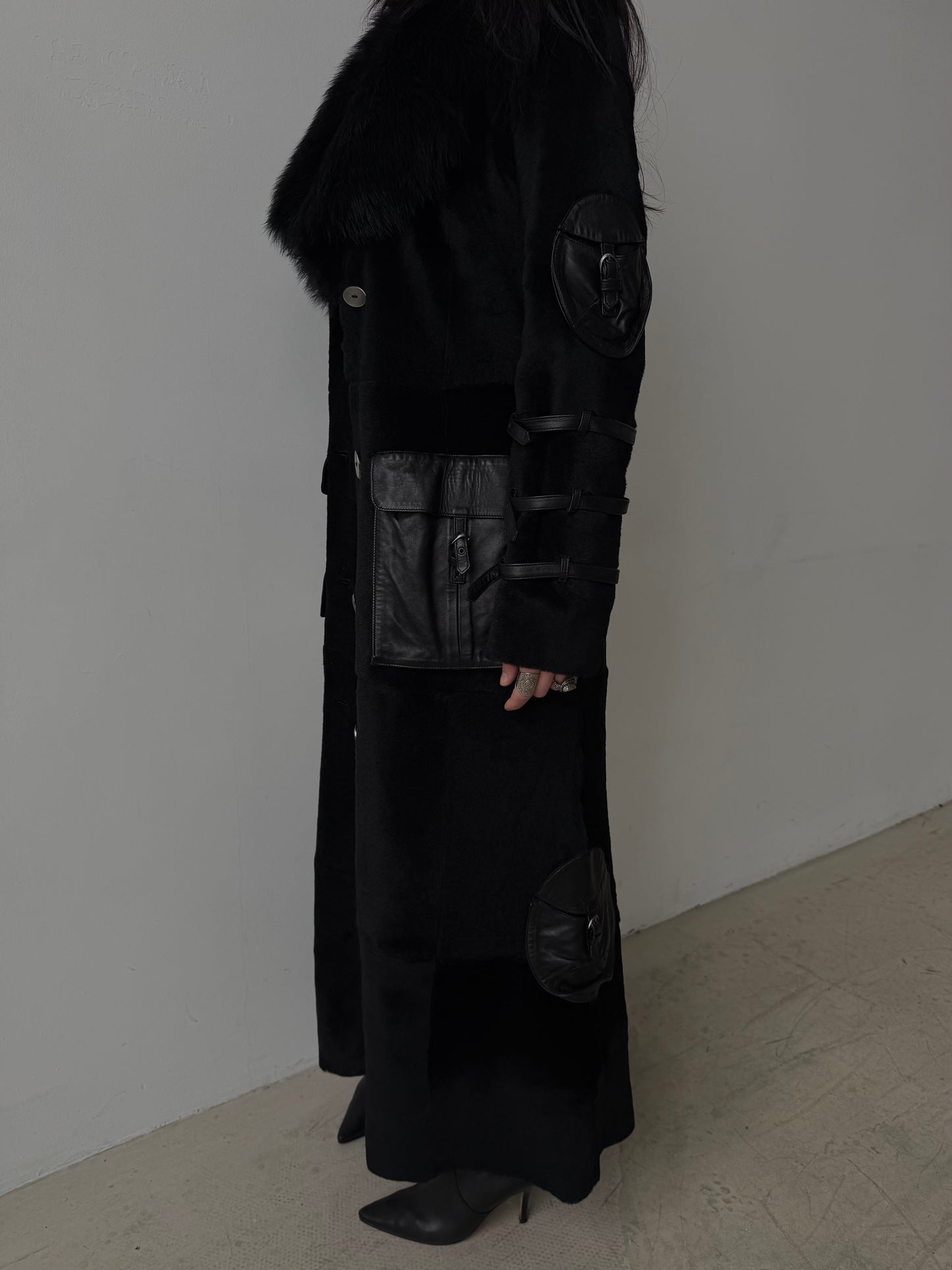 Vintage leather coat TWINKLING GLOBAL