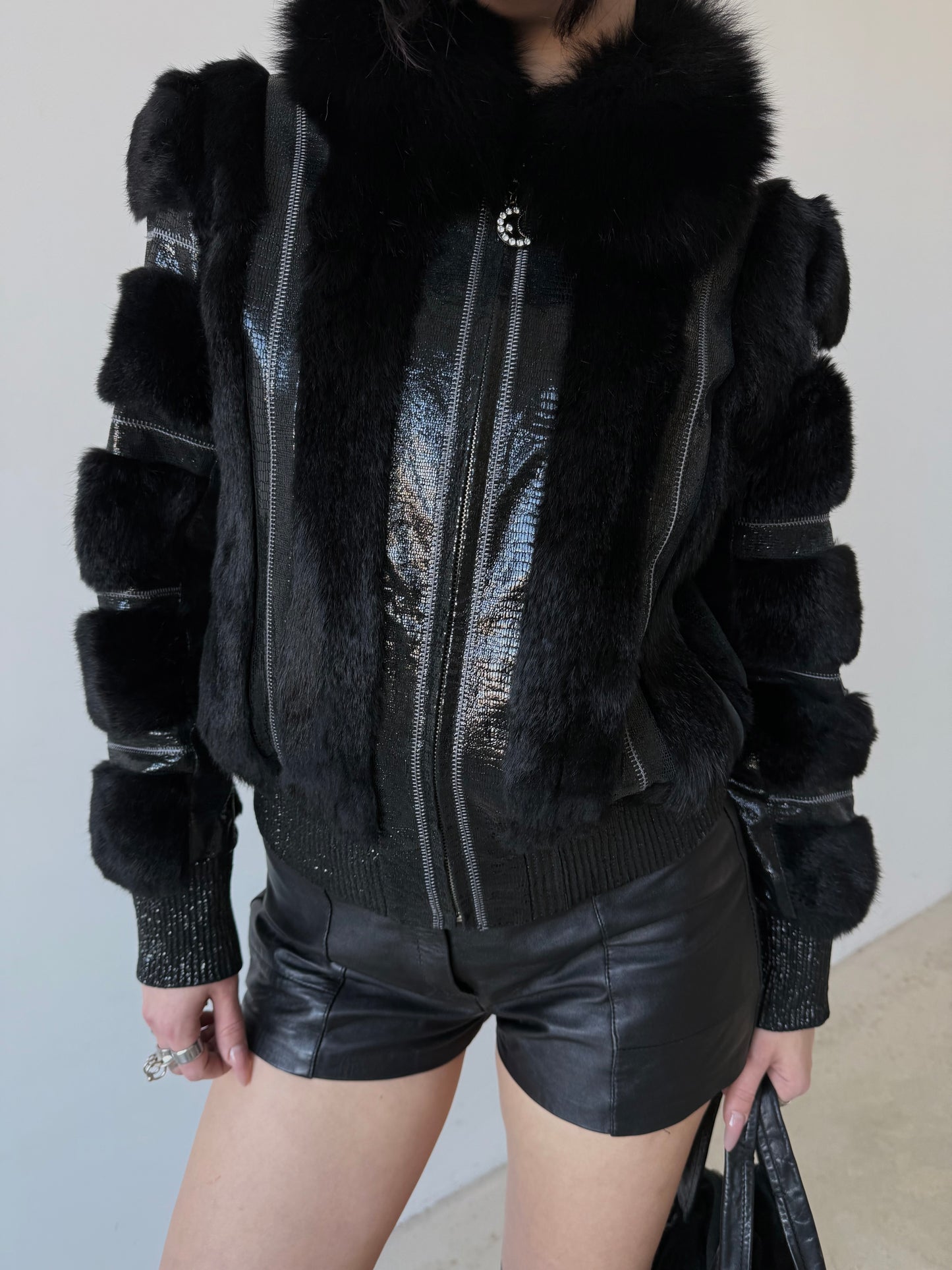 Vintage leather jacket TWINKLING GLOBAL