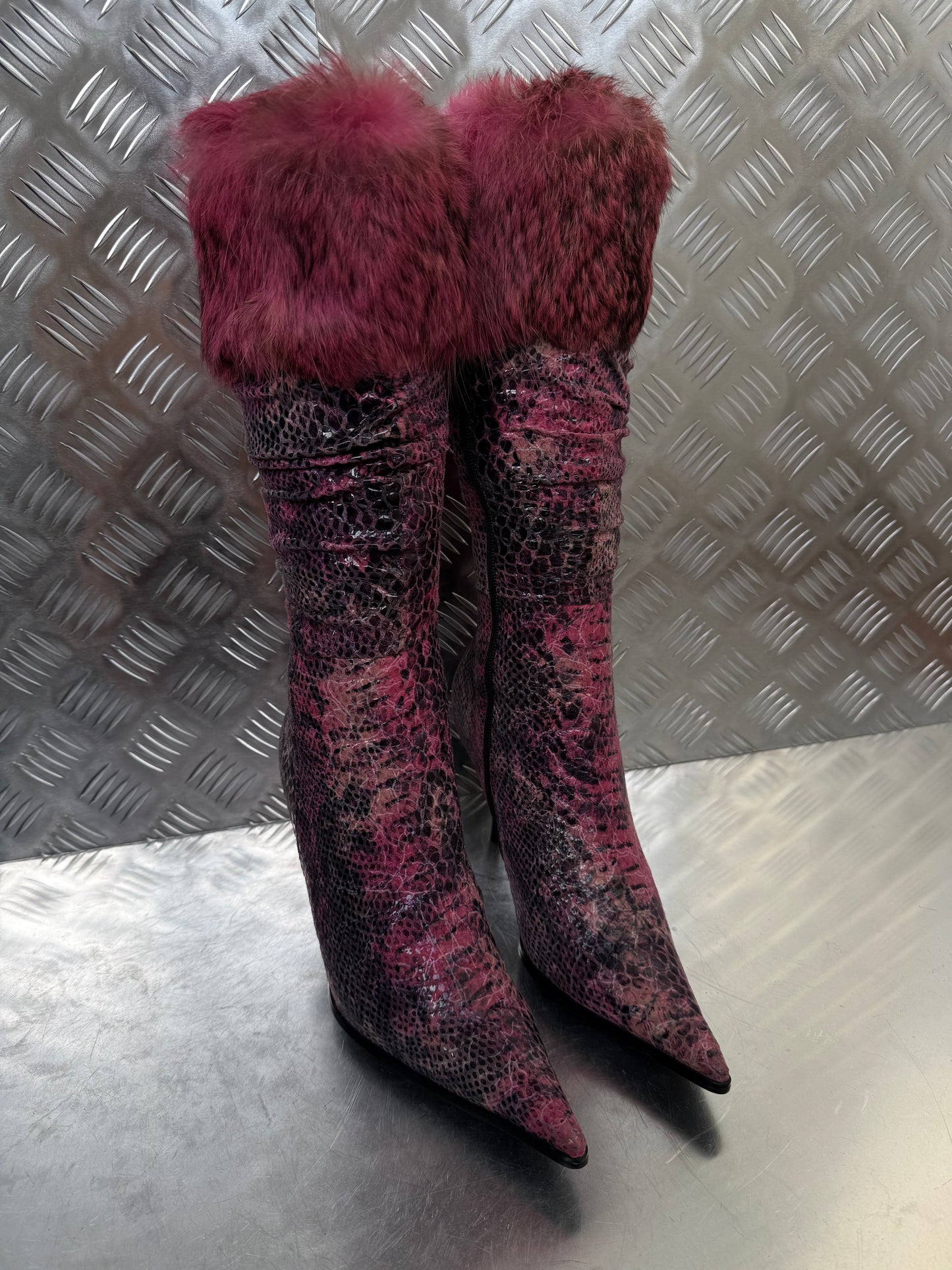 Vintage Italy leather boots Twinkling Global