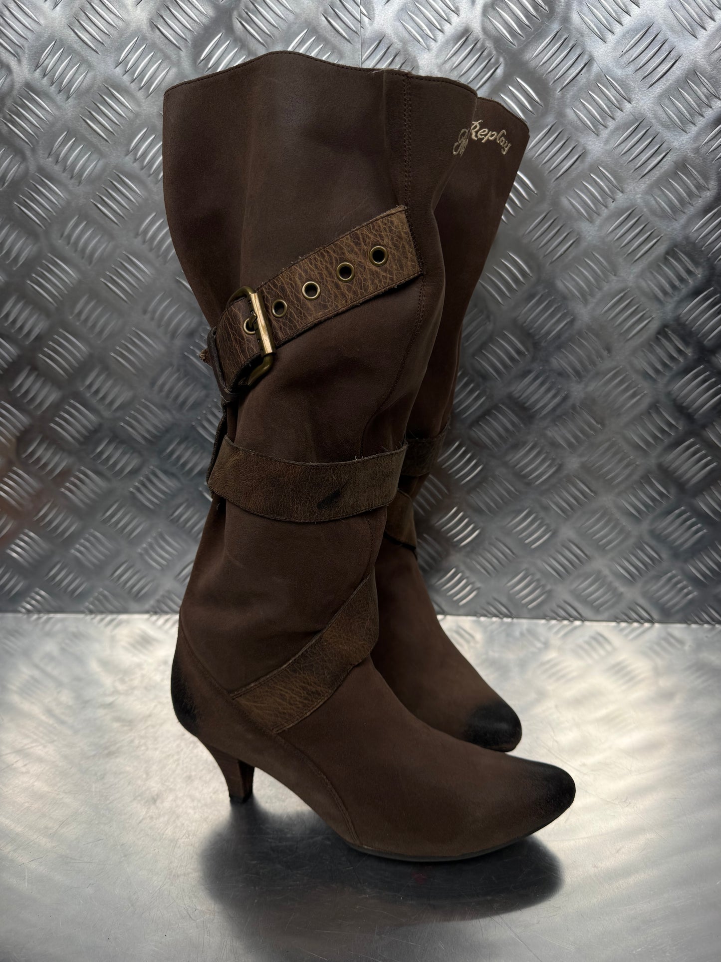 Vintage Replay leather cowboy boots TWINKLING GLOBAL