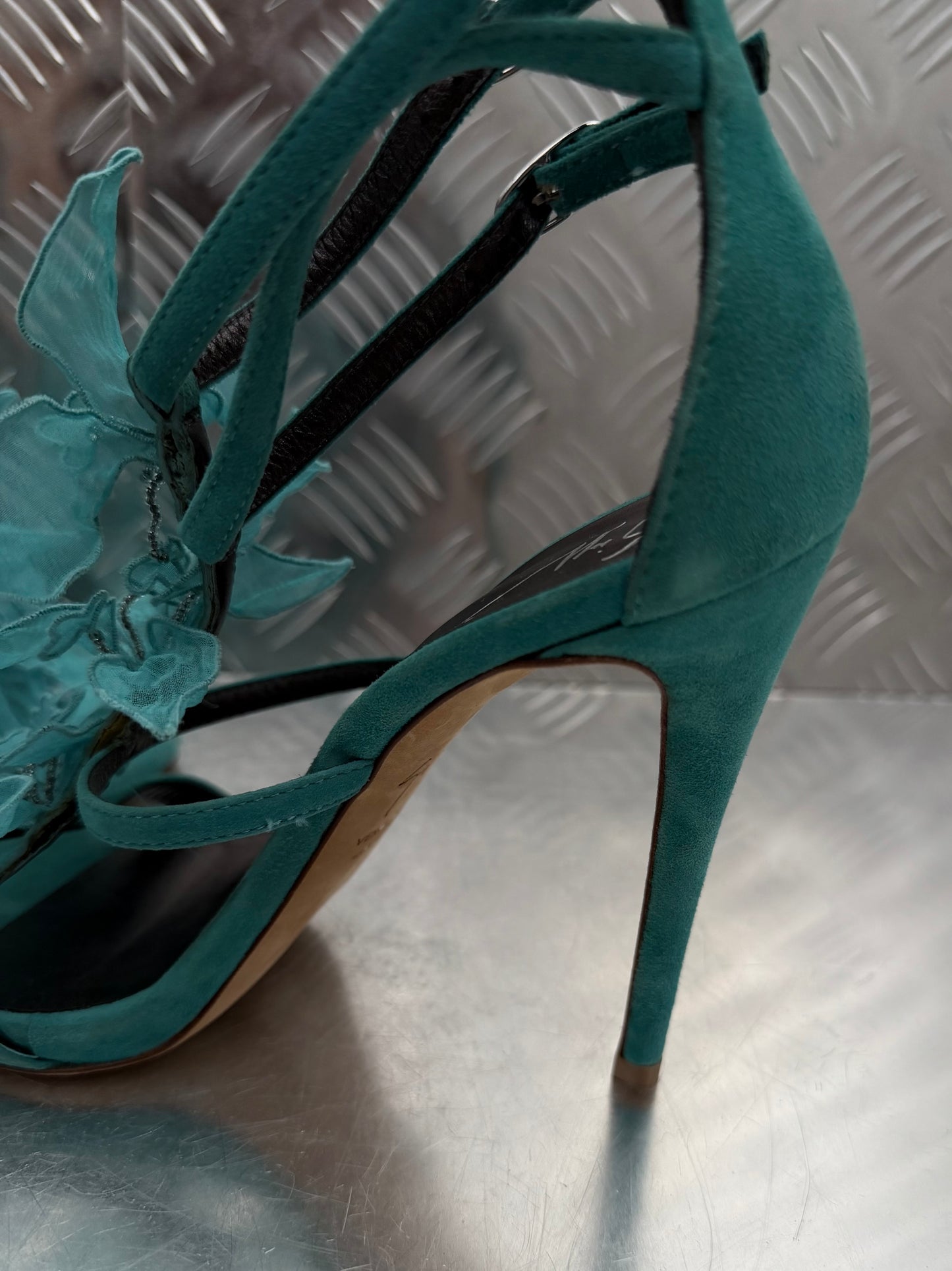 Vintage Giuseppe Zanotti floral heels TWINKLING GLOBAL