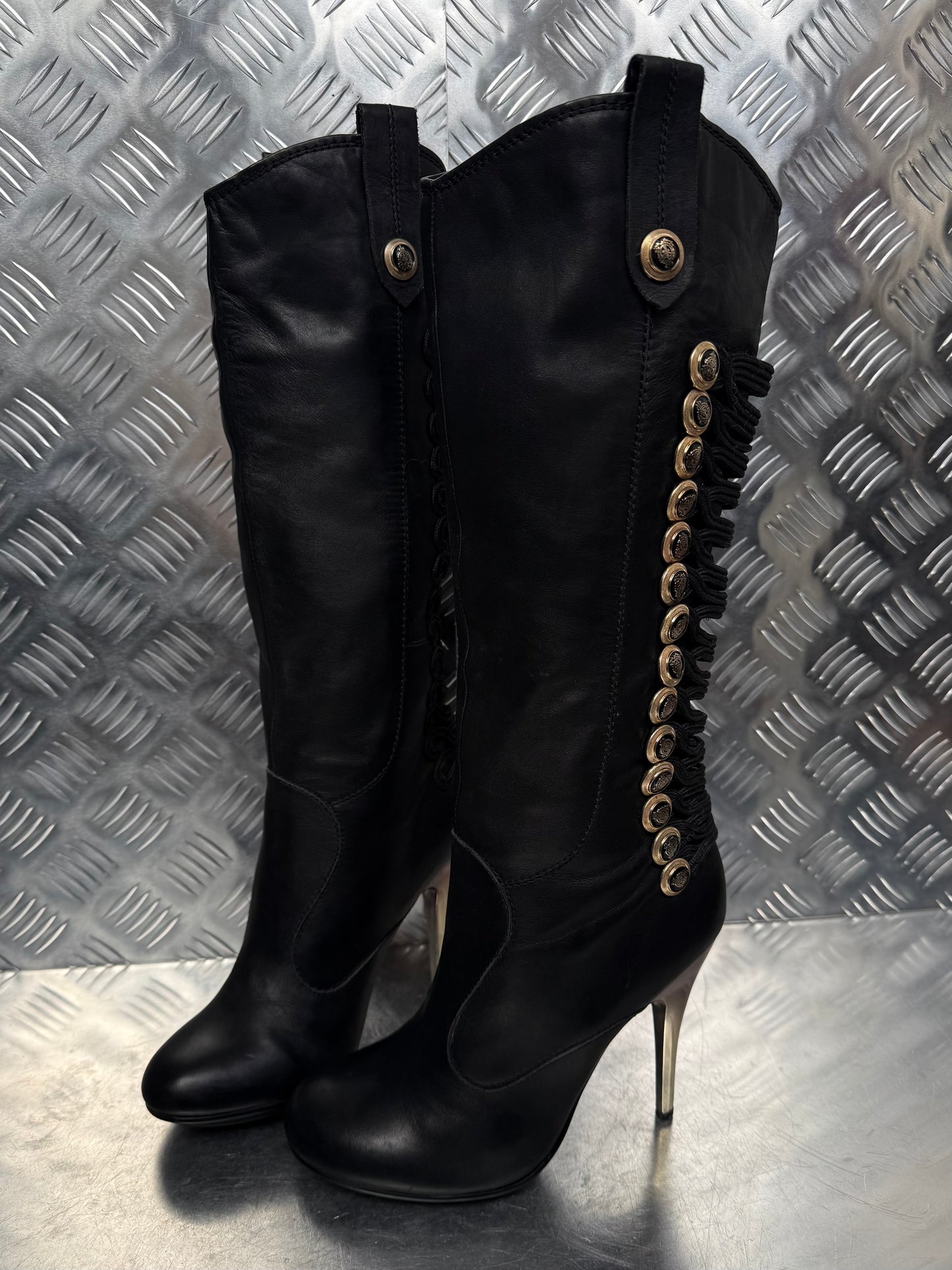 Vintage Paolo Conte high-heel leather boots TWINKLING GLOBAL