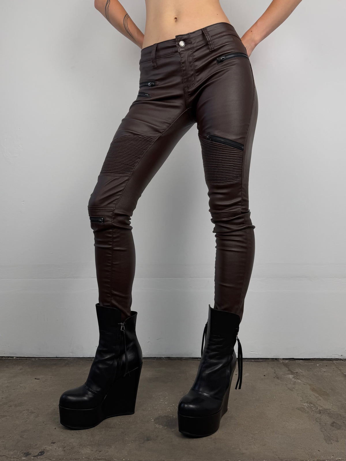 Brown stretch jeans TWINKLING GLOBAL