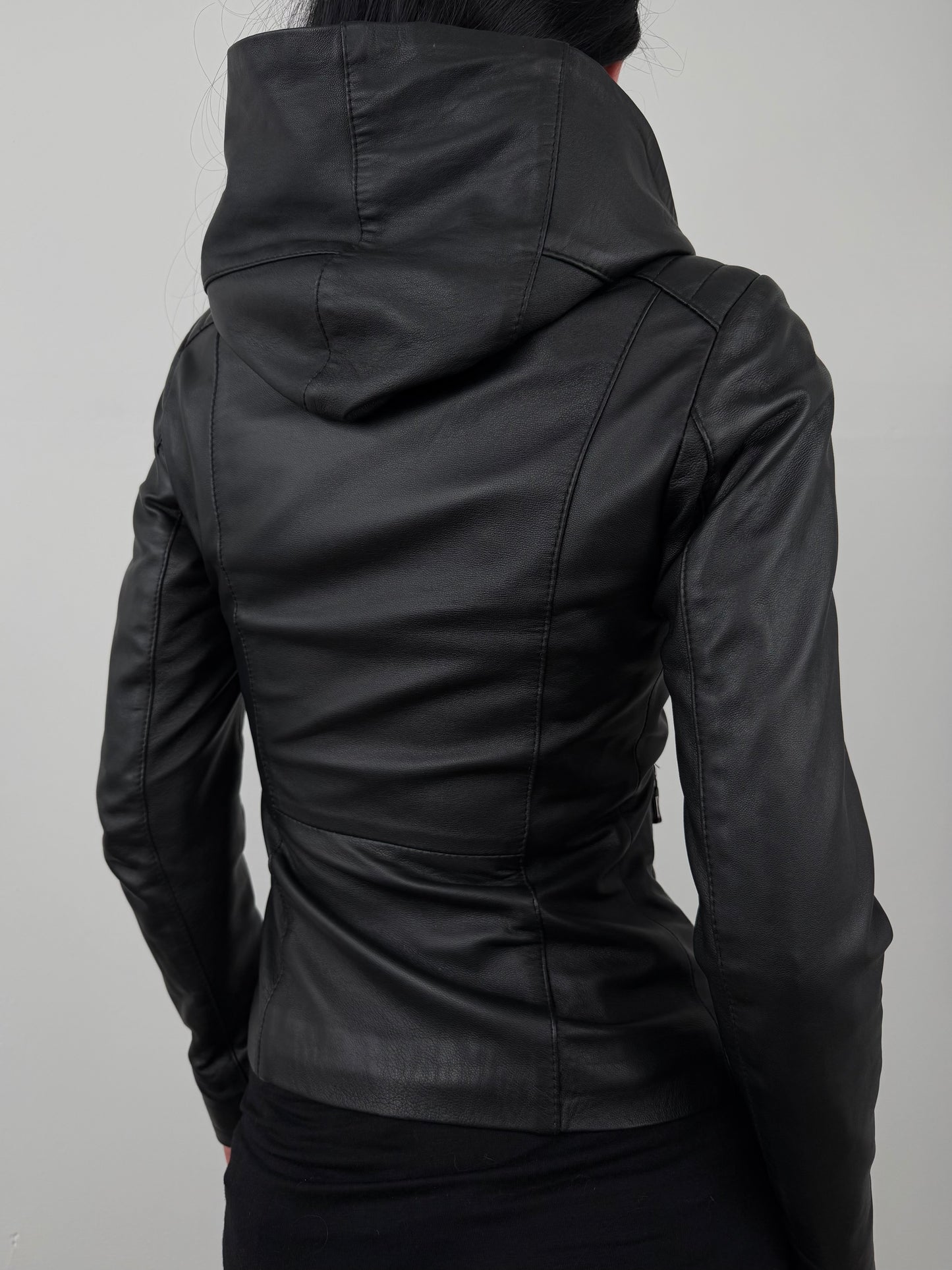 Vintage leather transformable jacket TWINKLING GLOBAL