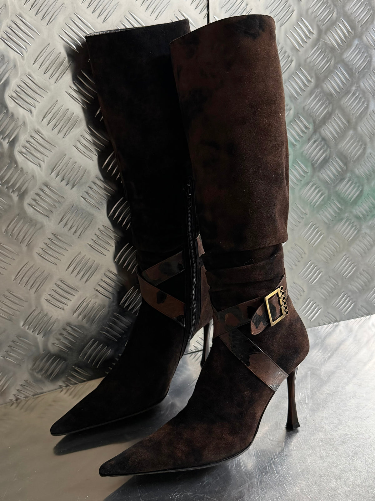 Vintage Loretta Pettinari pointed suede boots TWINKLING GLOBAL