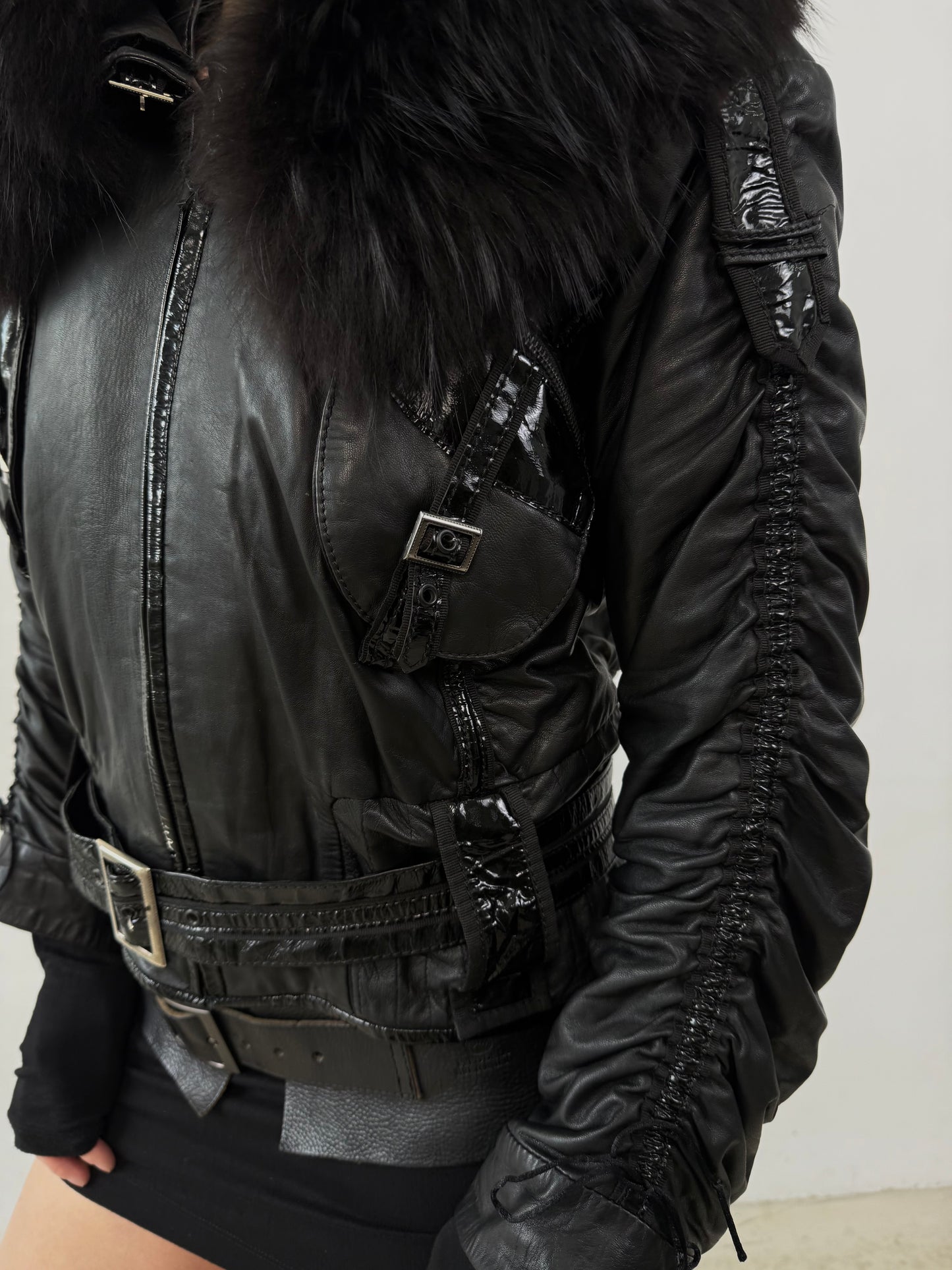 Vintage leather jacket TWINKLING GLOBAL