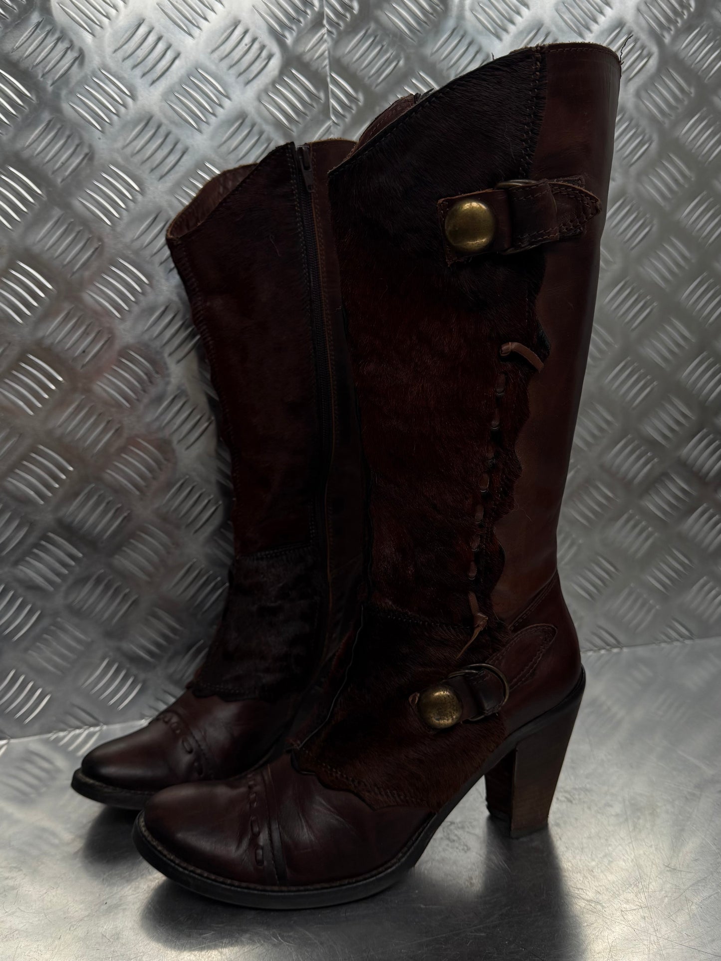 Vintage Italian leather cowboy boots TWINKLING GLOBAL