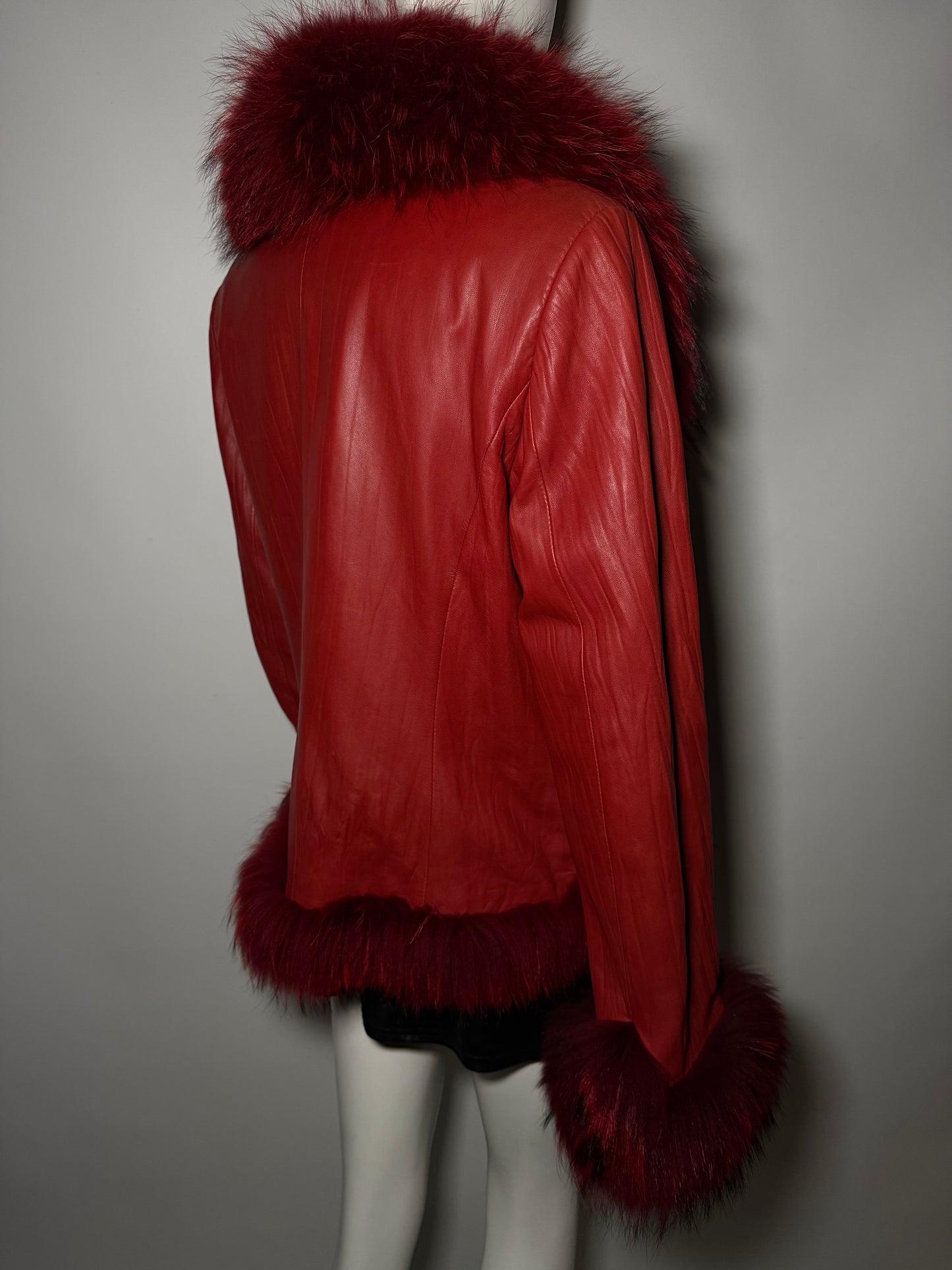 Vintage red leather jacket Twinkling Global