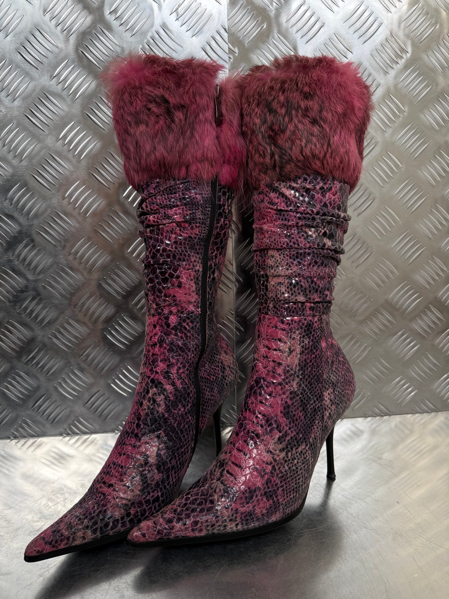 Vintage Italy leather boots Twinkling Global