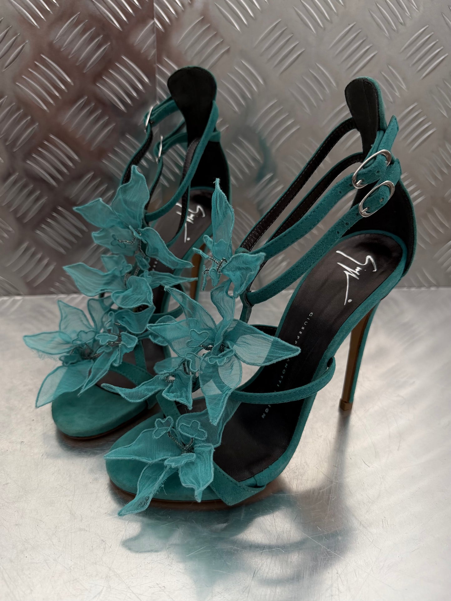 Vintage Giuseppe Zanotti floral heels TWINKLING GLOBAL