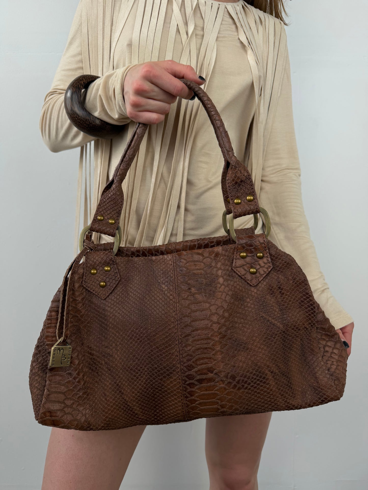 Vintage leather bag TWINKLING GLOBAL